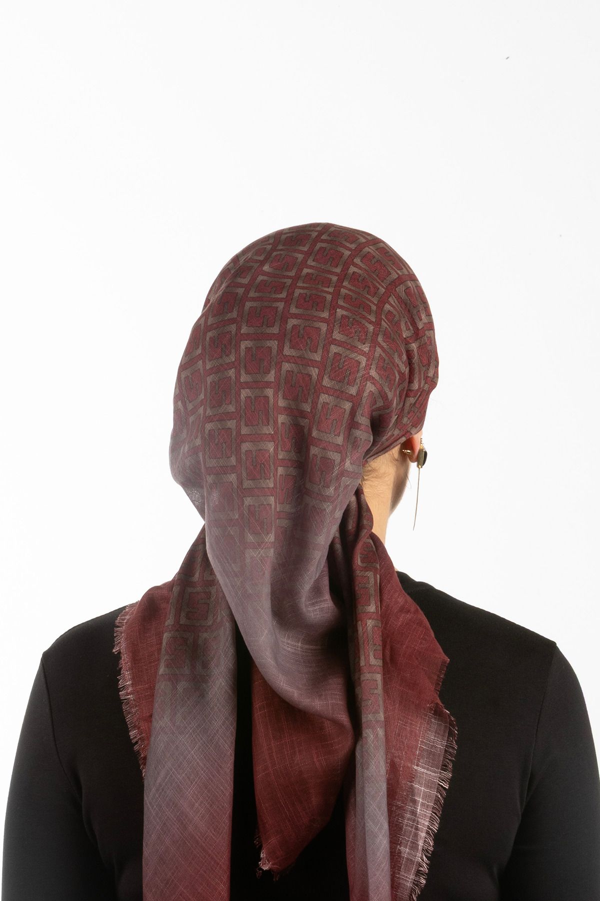 safura-New Special Design Bonnet Scarf - Gradient Pattern, Adjustable Neck Elastic, Anti-Slip Velvet Stripe 2