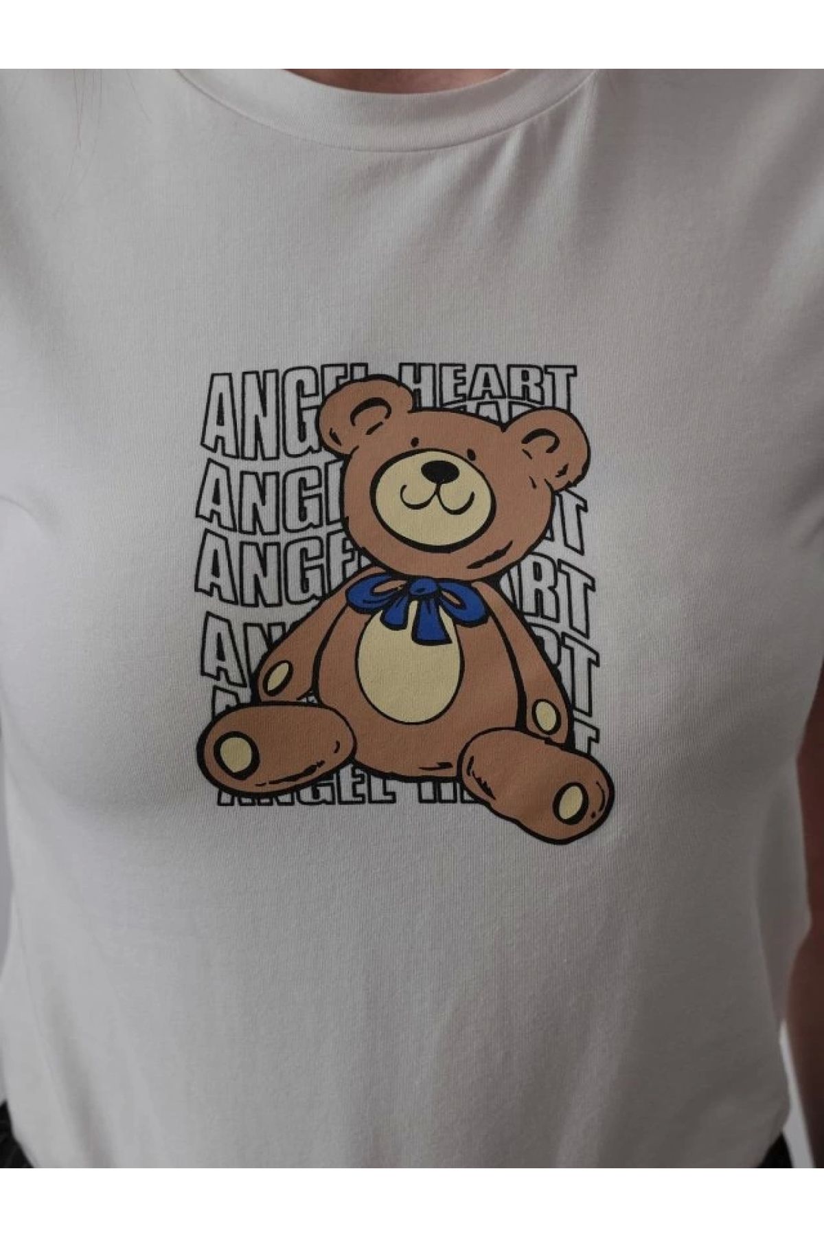 POLEXP Baskı Detaylı T-shirt - Ekru