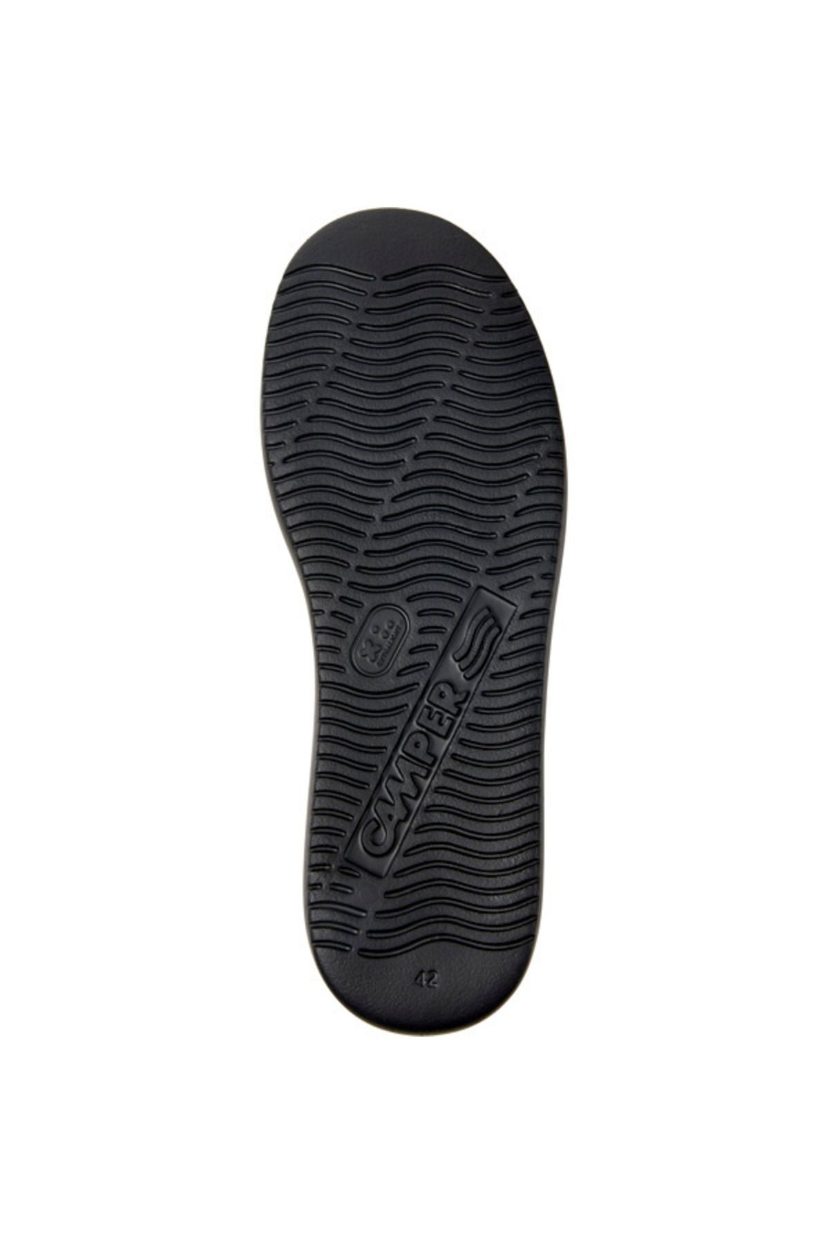 CAMPER-Men's Black Leather Sneaker with Hook And Loop & Colorful Lightweight Design Twins 5