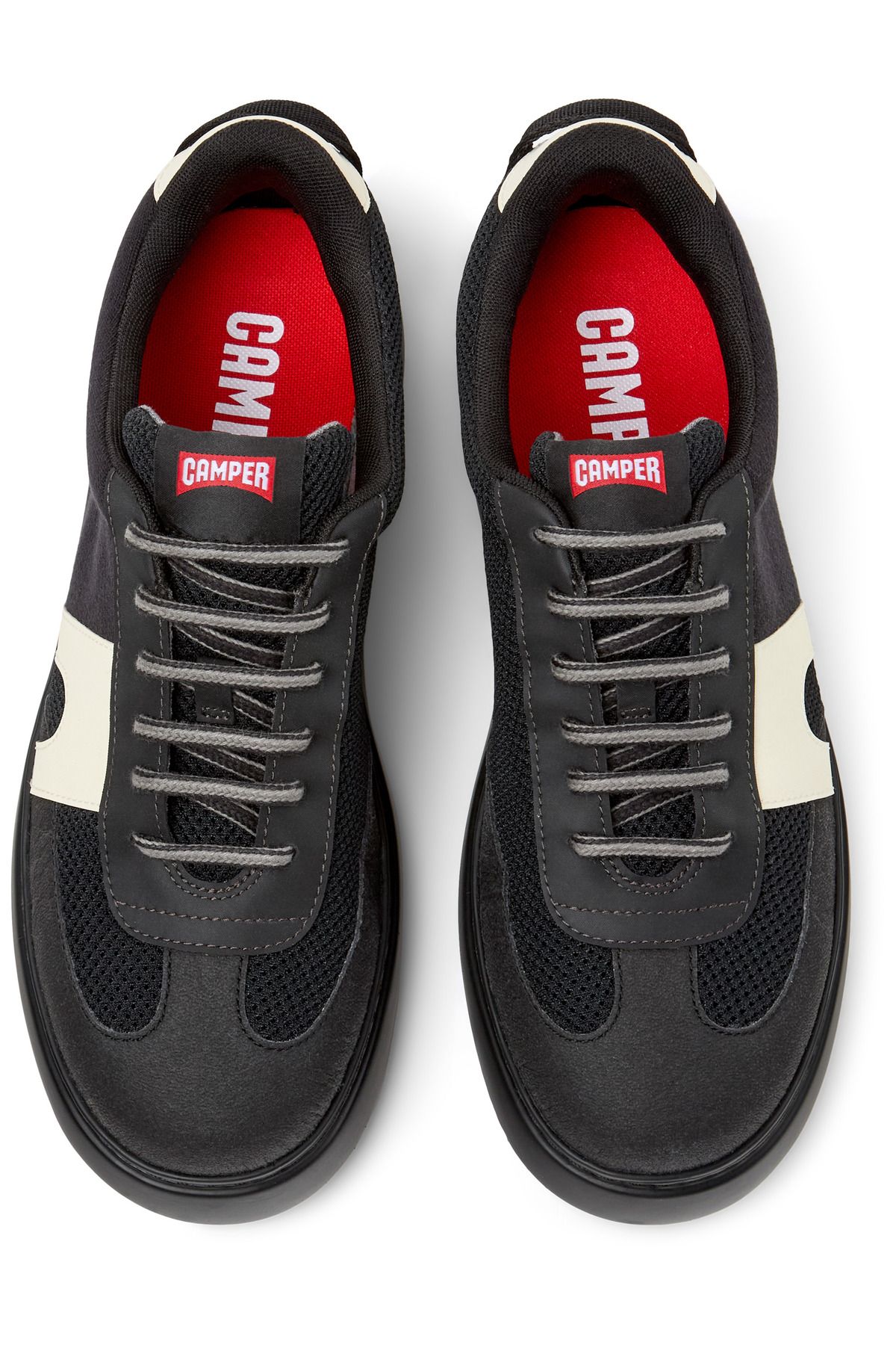 CAMPER-Men's Casual Black Mesh Sneaker With Hook And Loop Design For Everyday RunnerK21Sorona 3