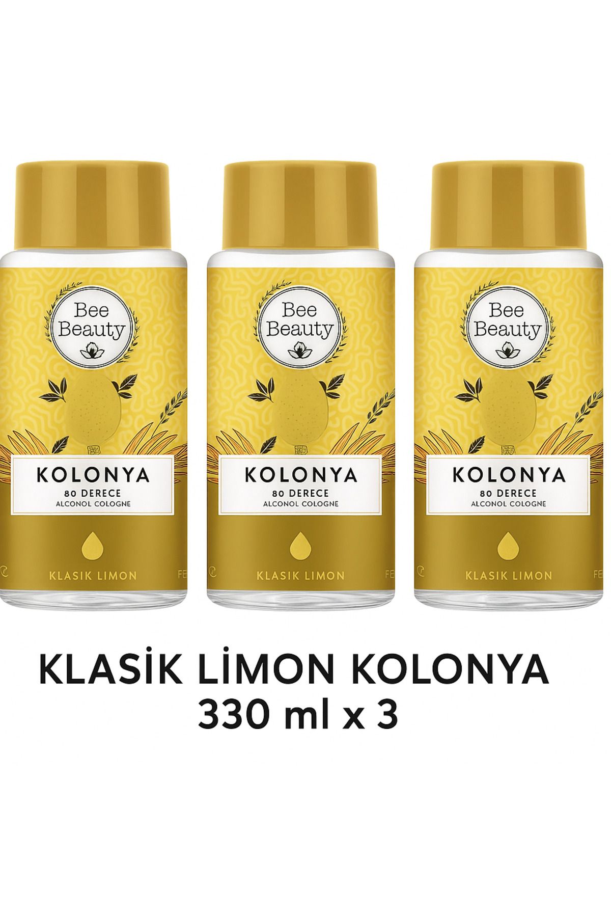 bigem shop Klasik Limon Kolonya 330 ml x 3 BGM2