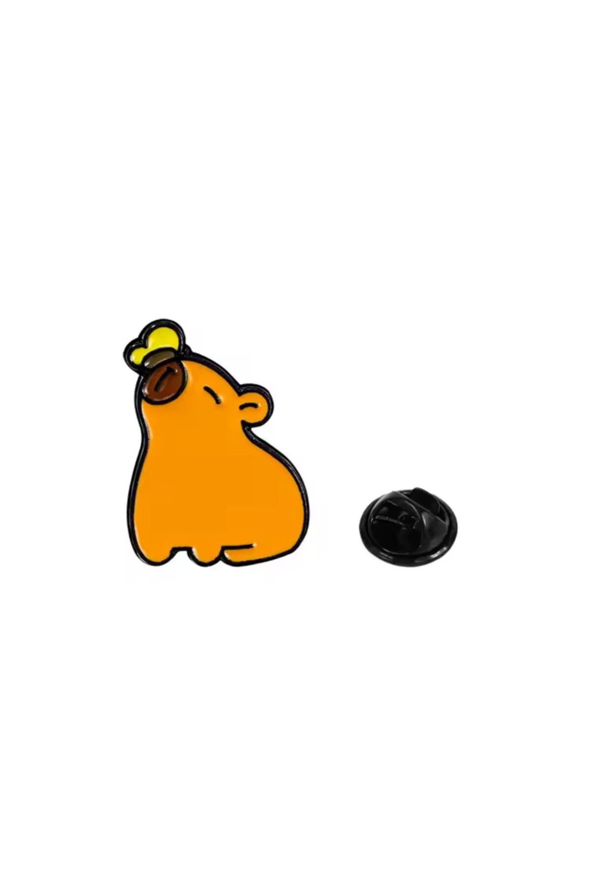 OZN AKSESUAR Capybara kadın broş, çocuk broş, iğneli broş, klipsli broş yaka broşu, çeket yaka iğnesi, mineli B80