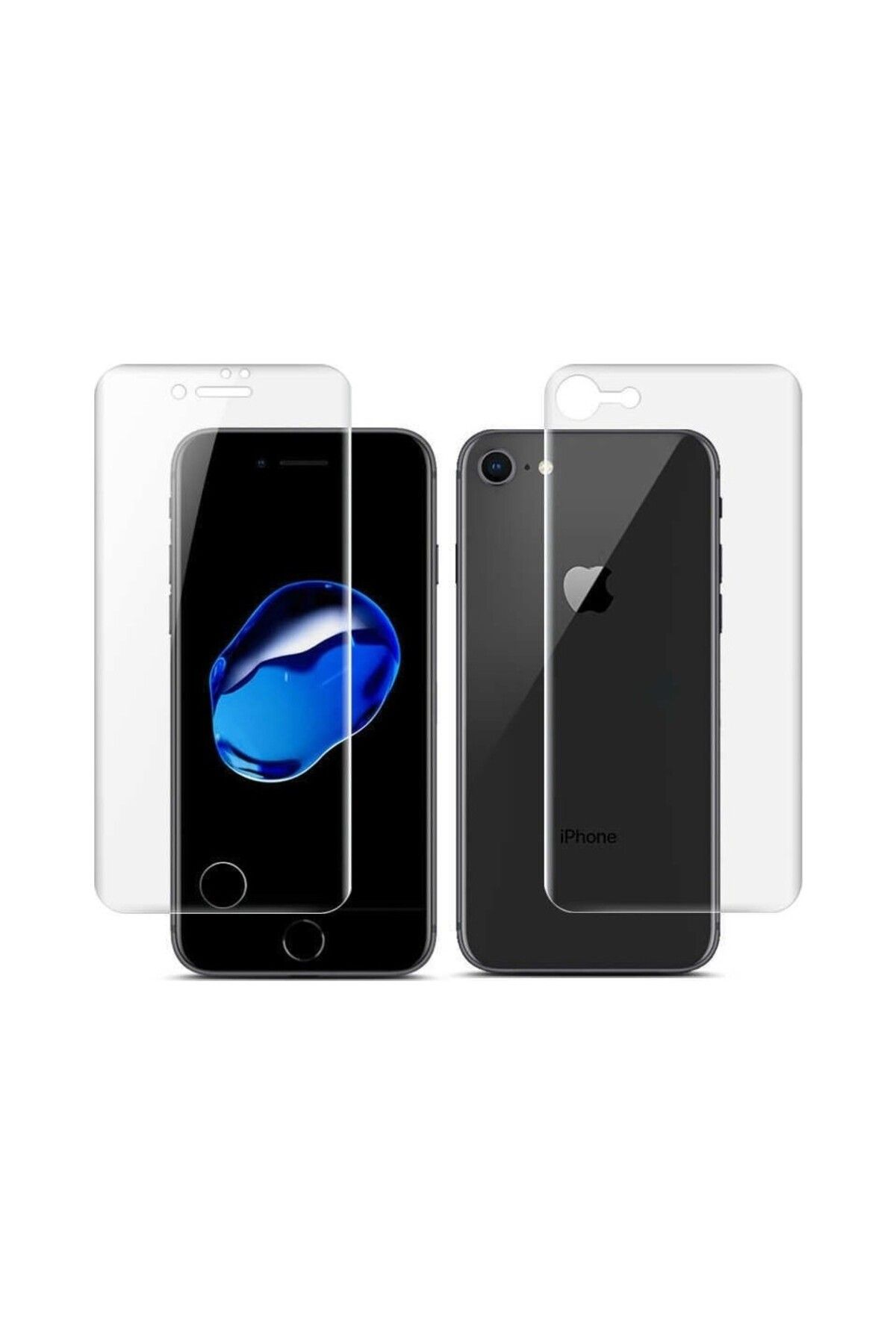 Ehr. Ehr. iPhone 7/8 ile Uyumlu Ön Arka Koruma Full Body Jelatin