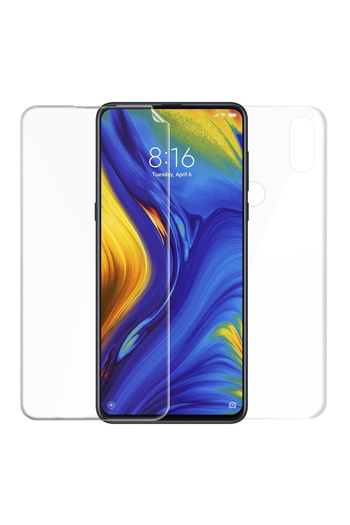 Ehr. Ehr. Xiaomi Mi Mix 3 ile Uyumlu Ön Arka Koruma Full Body Jelatin
