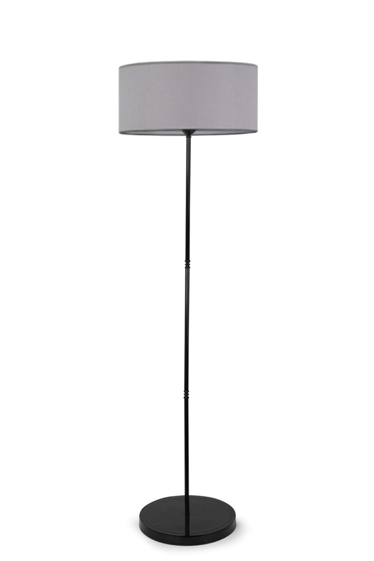 SerenityHaven Modern Lambader Metal Ayak Silindir Antrasit Başlık 7707