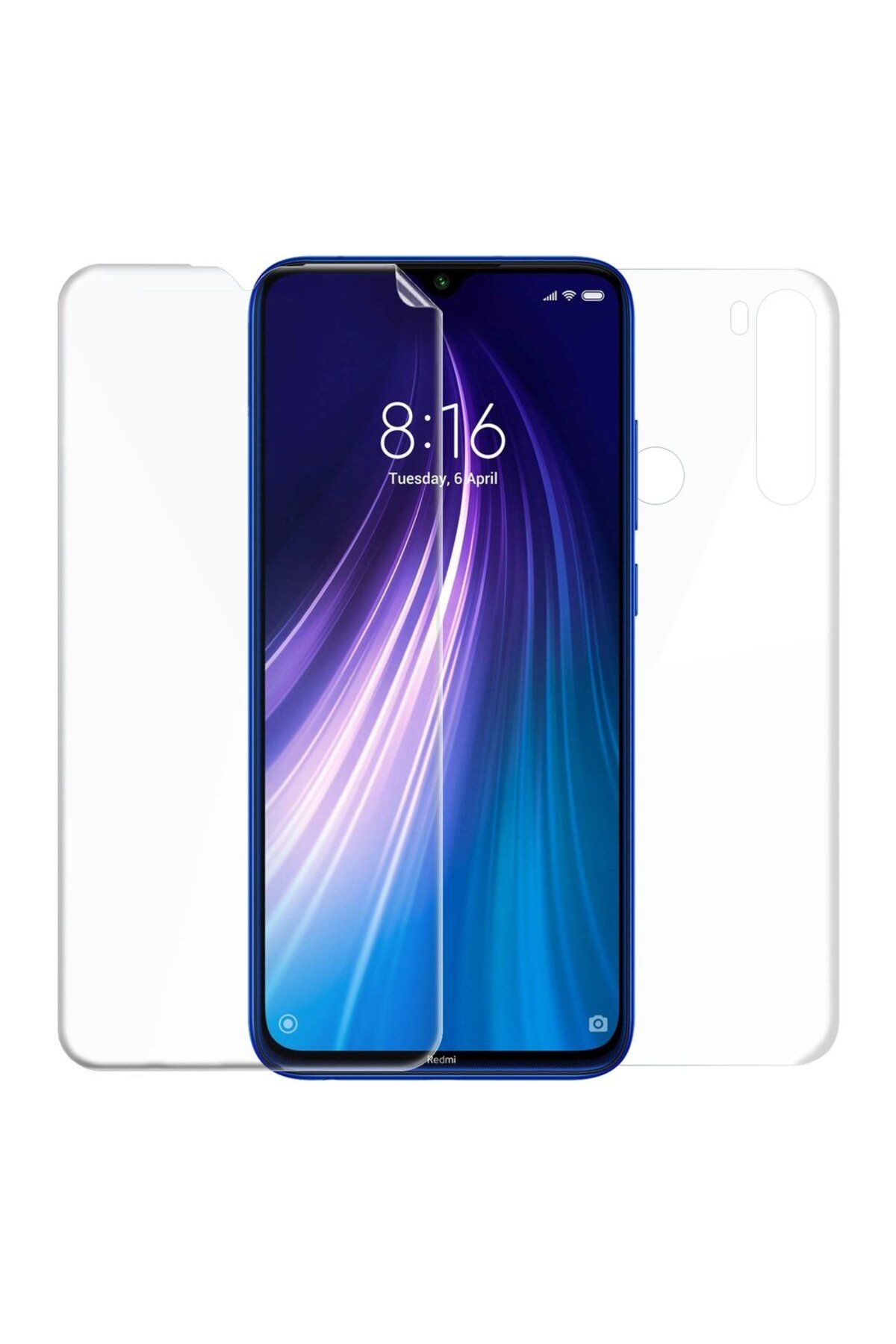 Ehr. Ehr. Xiaomi Redmi Note 8 ile Uyumlu Ön Arka Koruma Full Body Jelatin