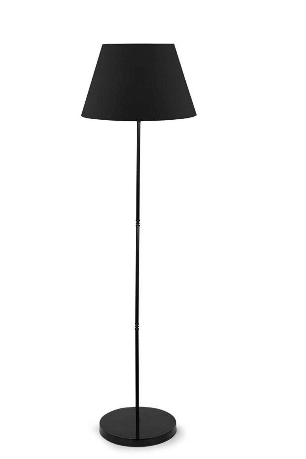 SerenityHaven Siyah Metal Lambader Kumaş Konik Başlık 7722