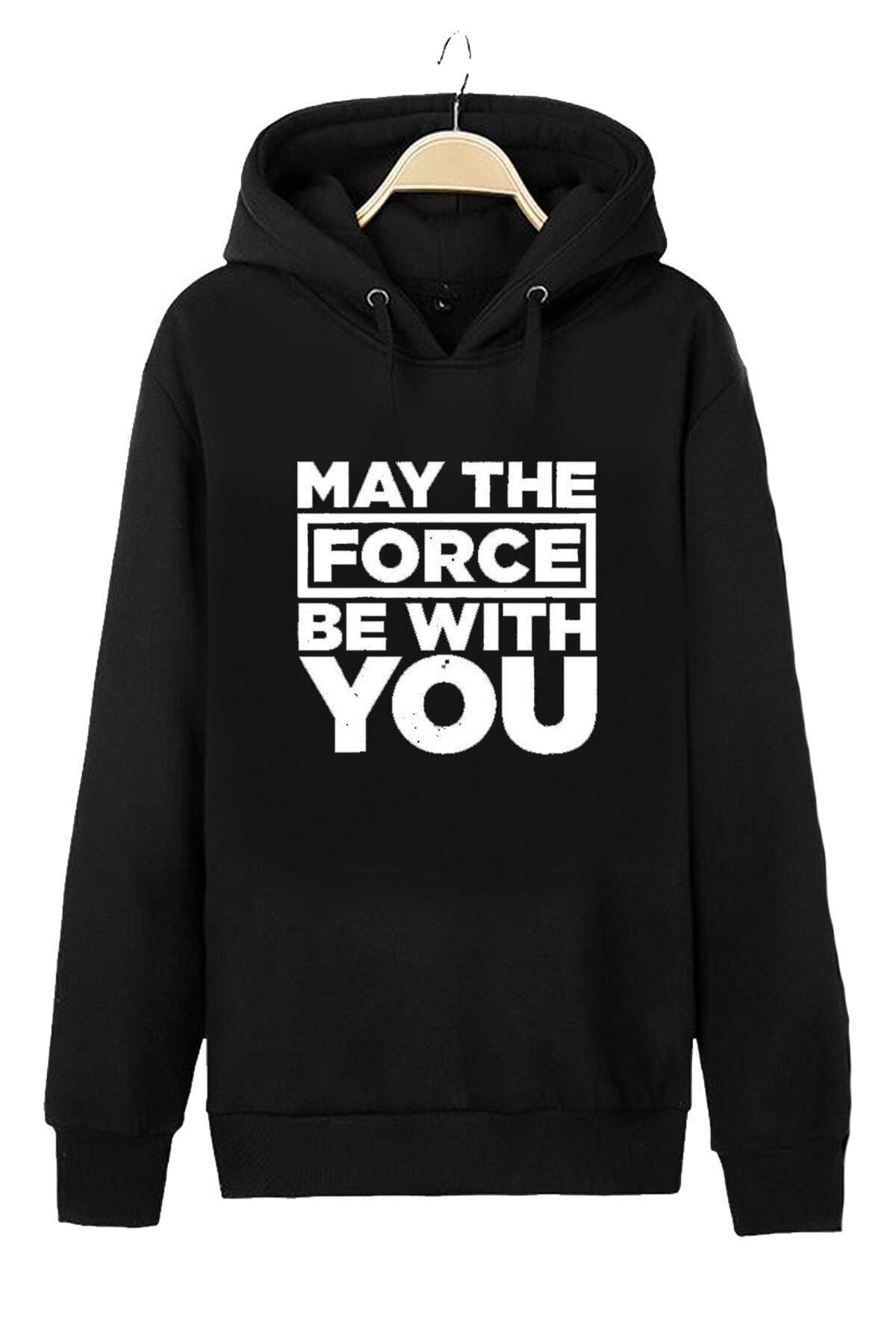 Pisa Art Oversize Force Be Wıth You Kapüşonlu Unısex Hoodıe Desıgn Sweatshirt