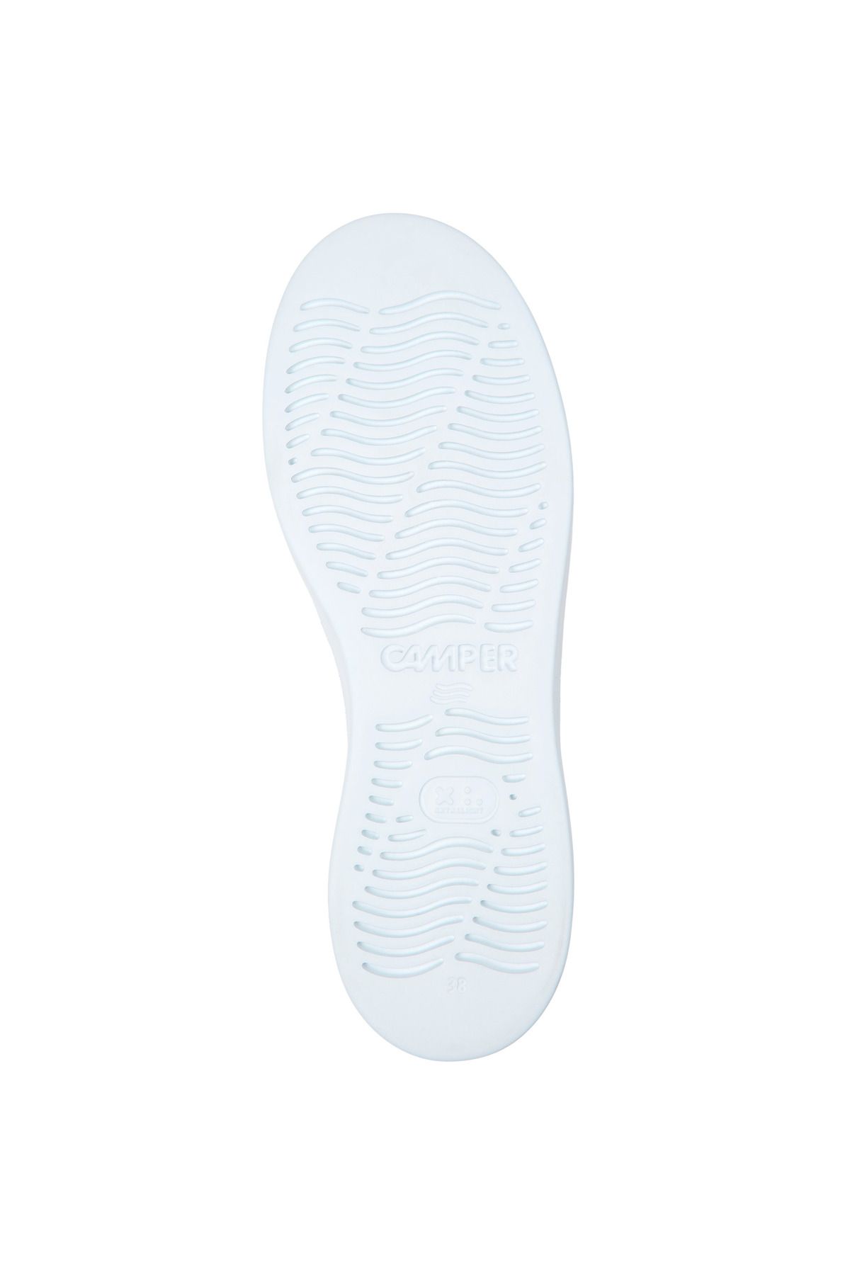 CAMPER-Women's White Platform Sneakers, Hook And Loop, Daily Comfort, Classic Genuine Leather Runnerup 5