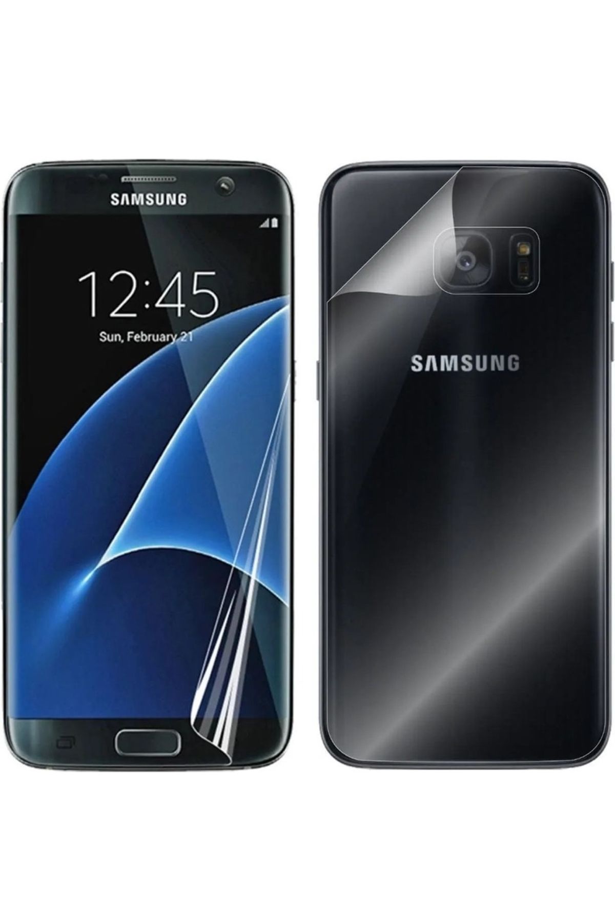 Ehr. Ehr. Samsung Galaxy S7 Edge ile Uyumlu Ön Arka Koruma Full Body Jelatin