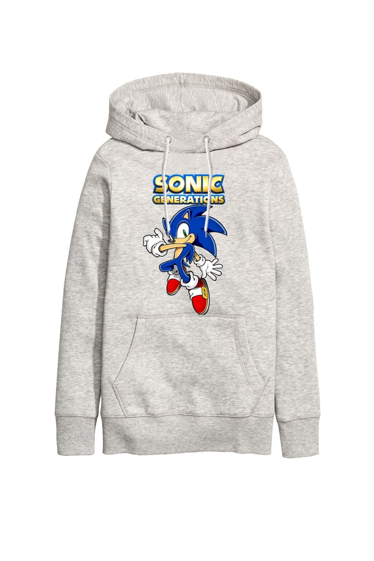 Pisa Art Sonic Unisex Kapüşonlu Sweatshirt