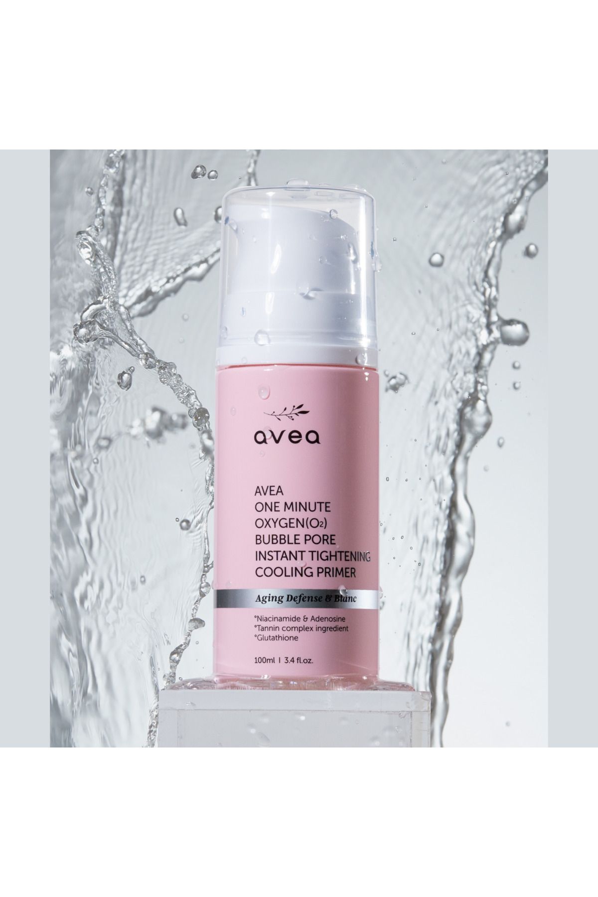 Avea-Oxygen bubble primer, with instant lifting, cooling and pore-minimizing effect, (O2), Avea, 100 ml 5