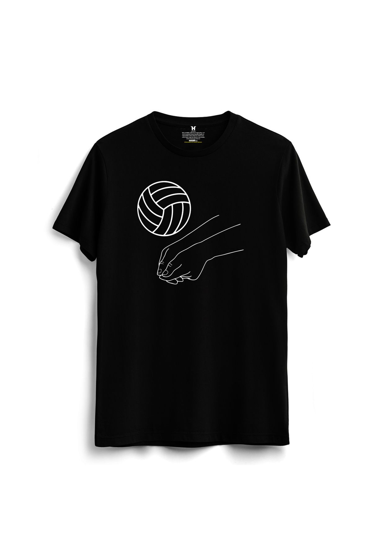 hakuof Baskılı Pamuklu Voleybol Volleyball Tişört T-shirt