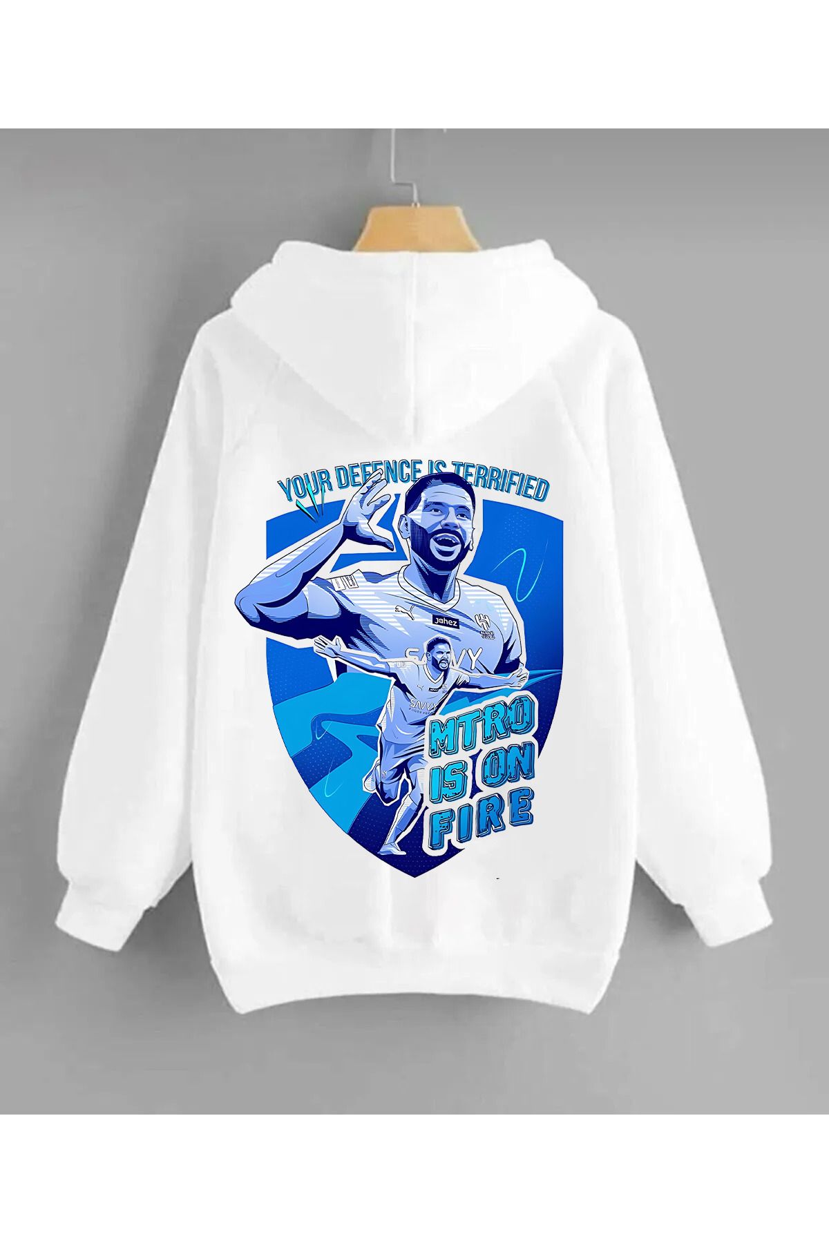 Pisa Art Al-Hilal X Mitrovic Sırt Detaylı Özel Tasarım Kapşonlu Unisex Sweatshirt