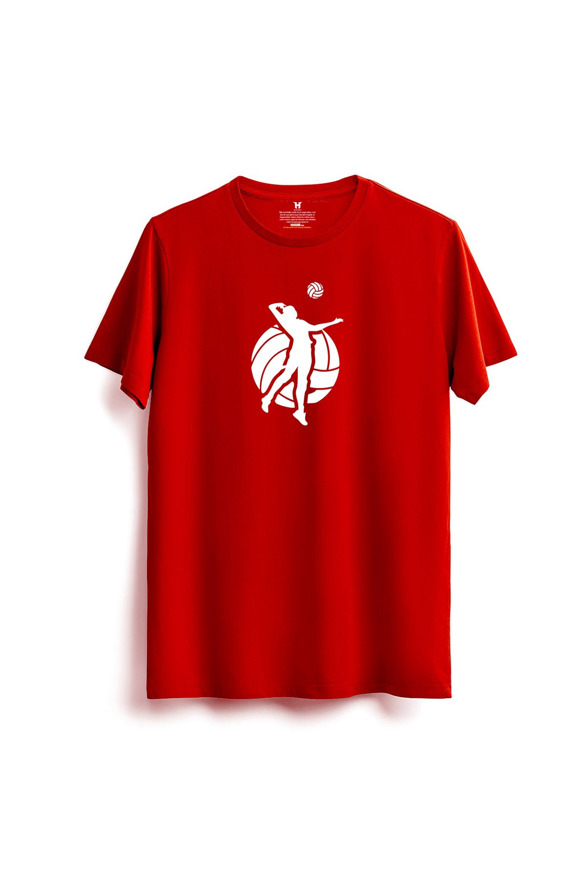 hakuof Baskılı Pamuklu Voleybol Volleyball Tişört T-shirt