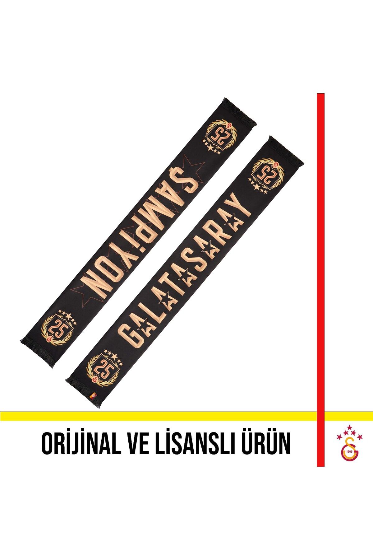 Galatasaray Lisanslı Özel 2025 Şampiyonluk Şal Atkı
