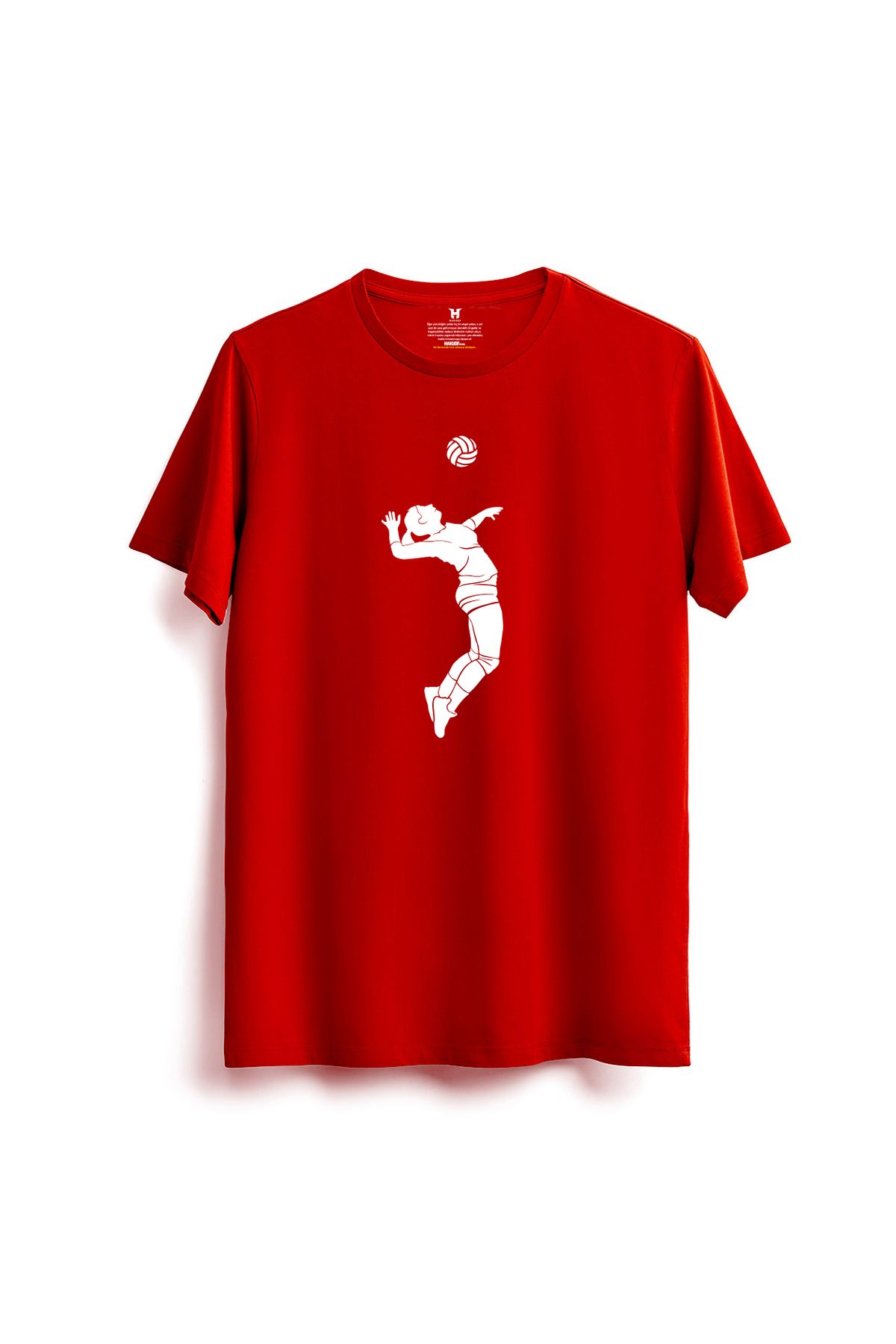 hakuof Pamuklu Voleybol Volleyball Antrenman Baskılı Tişört T-shirt