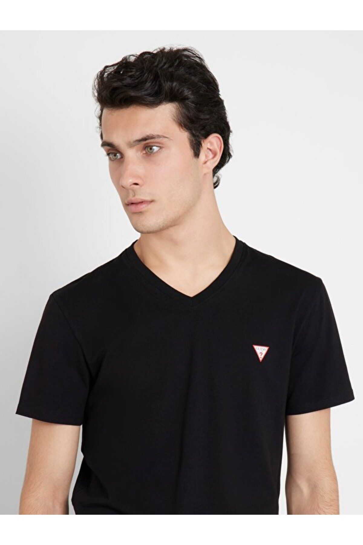 تی شرت مشکی مردانه Slim Fit Core Guess