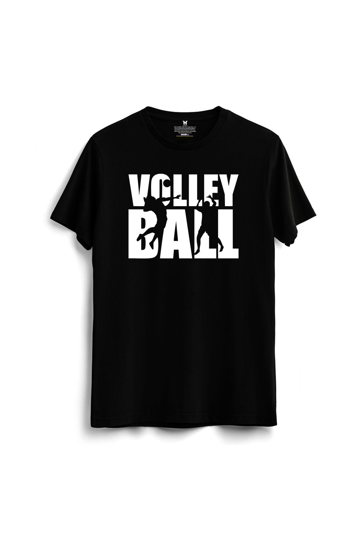 hakuof Baskılı Pamuklu Voleybol Tişört Volleyball Design