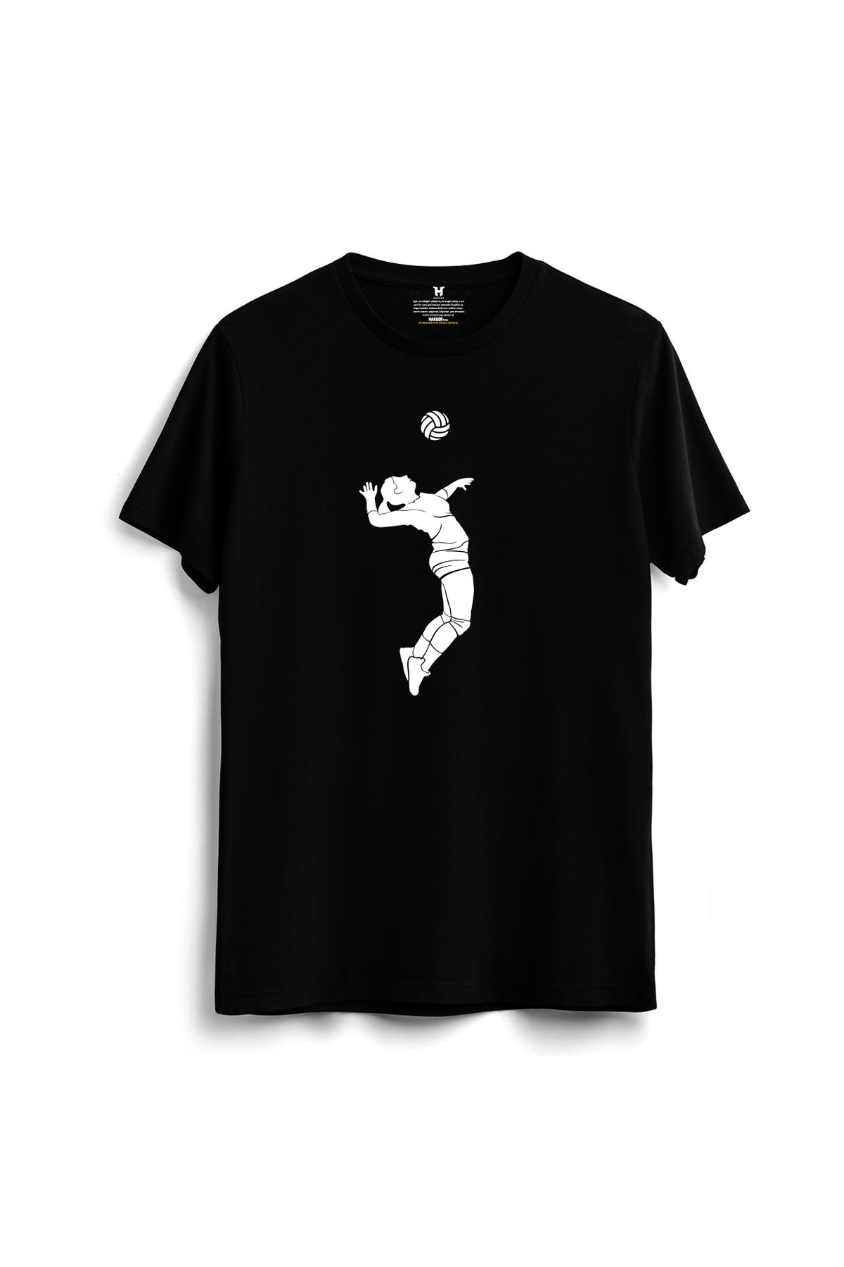 hakuof Pamuklu Voleybol Volleyball Antrenman Baskılı Tişört T-shirt