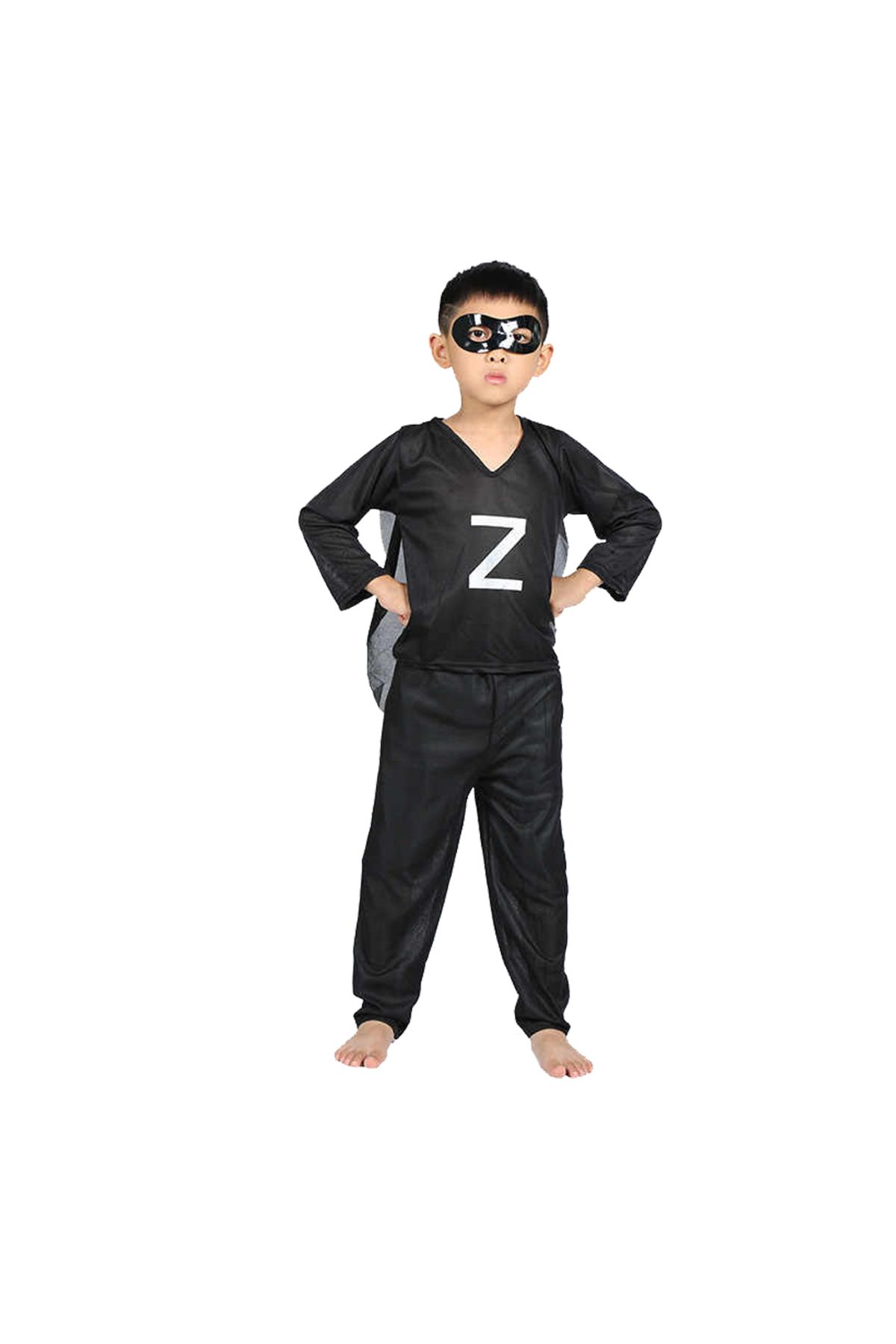 Depox-Zorro costume for children, black, 3-5 years, 100-110 cm 1