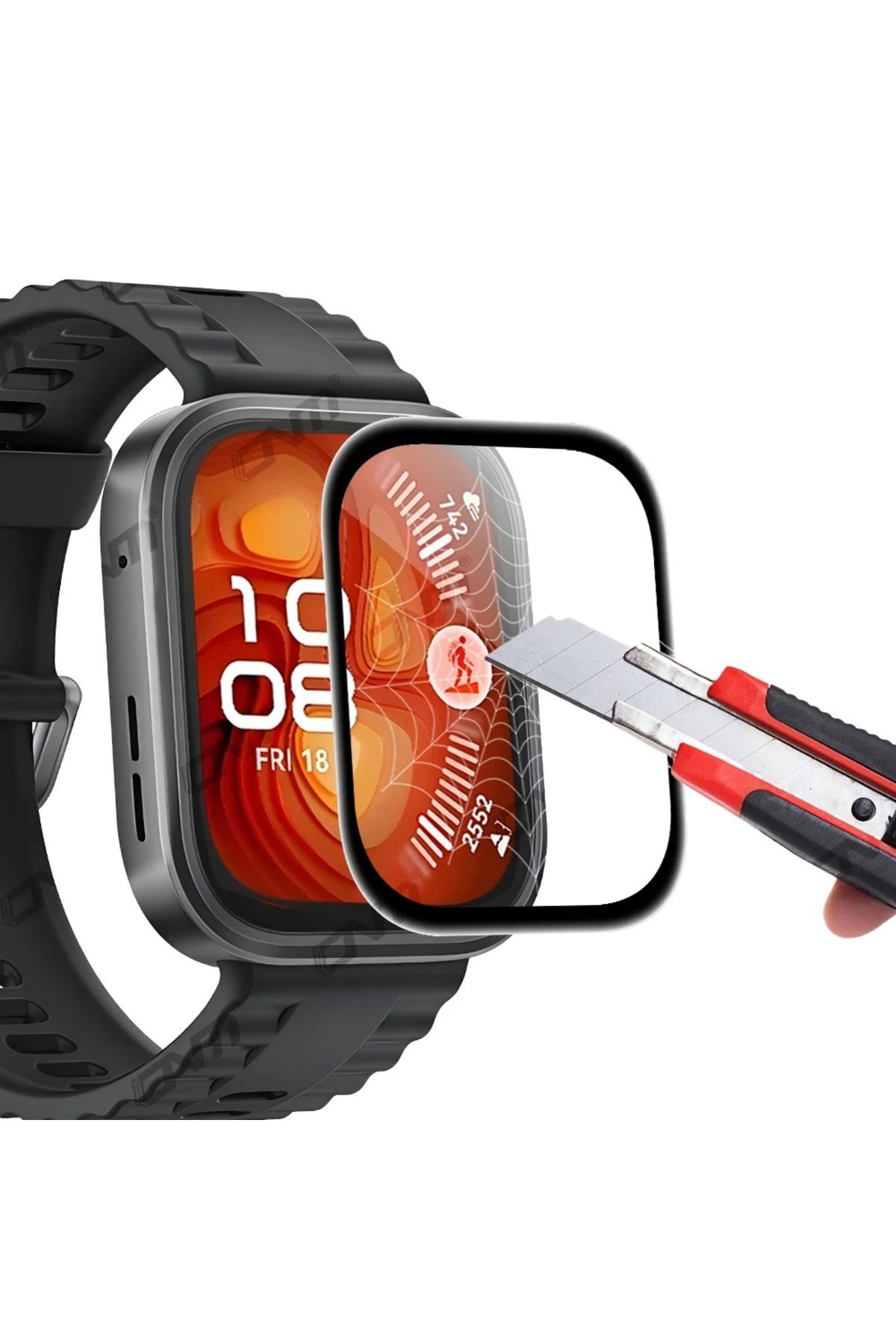 UnDePlus Huawei Watch Fit 4 PRO Full Ekran Nano Saat Koruyucu (Fit/Fit2/FİT3 Uyumlu Değildir)