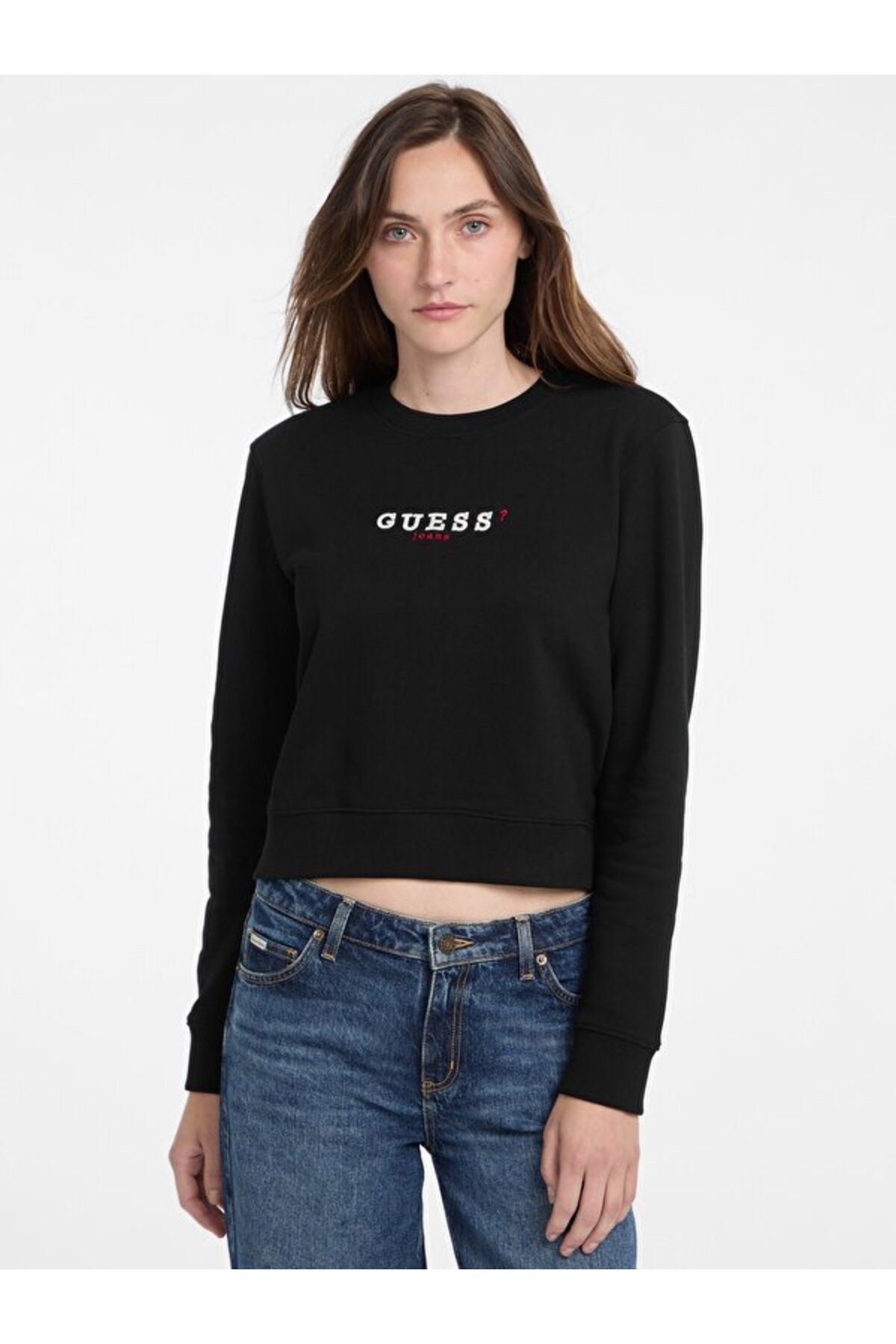 Guess Jeans Crop Kadın Sweatshirt