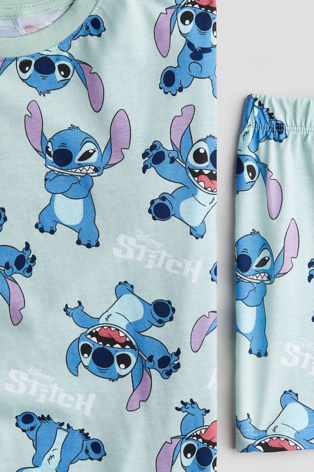 H&M Pamuklu ve Baskılı Jarse Pijama Takımı fotoğrafı 2 (önizleme)