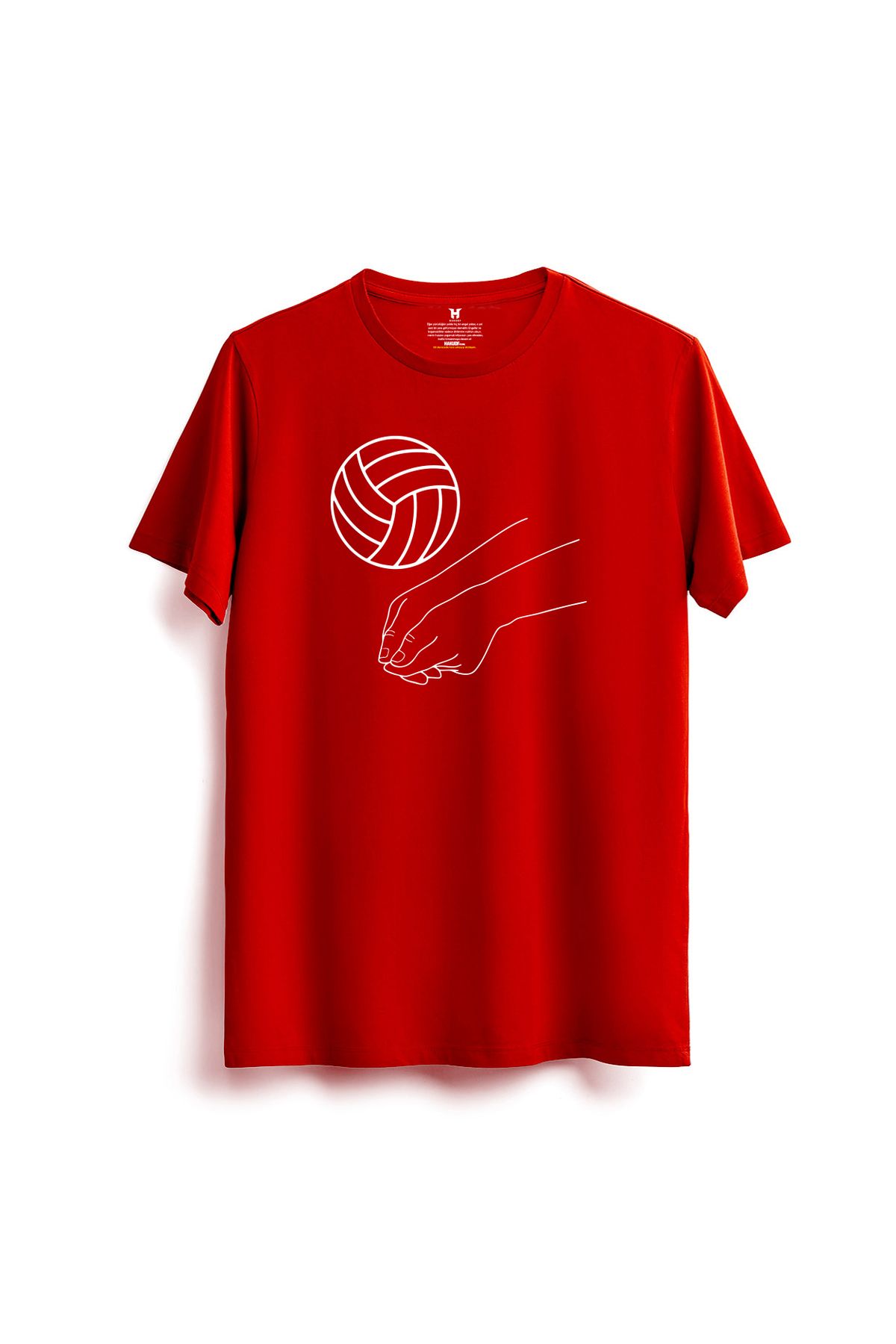 hakuof Baskılı Pamuklu Voleybol Volleyball Tişört T-shirt