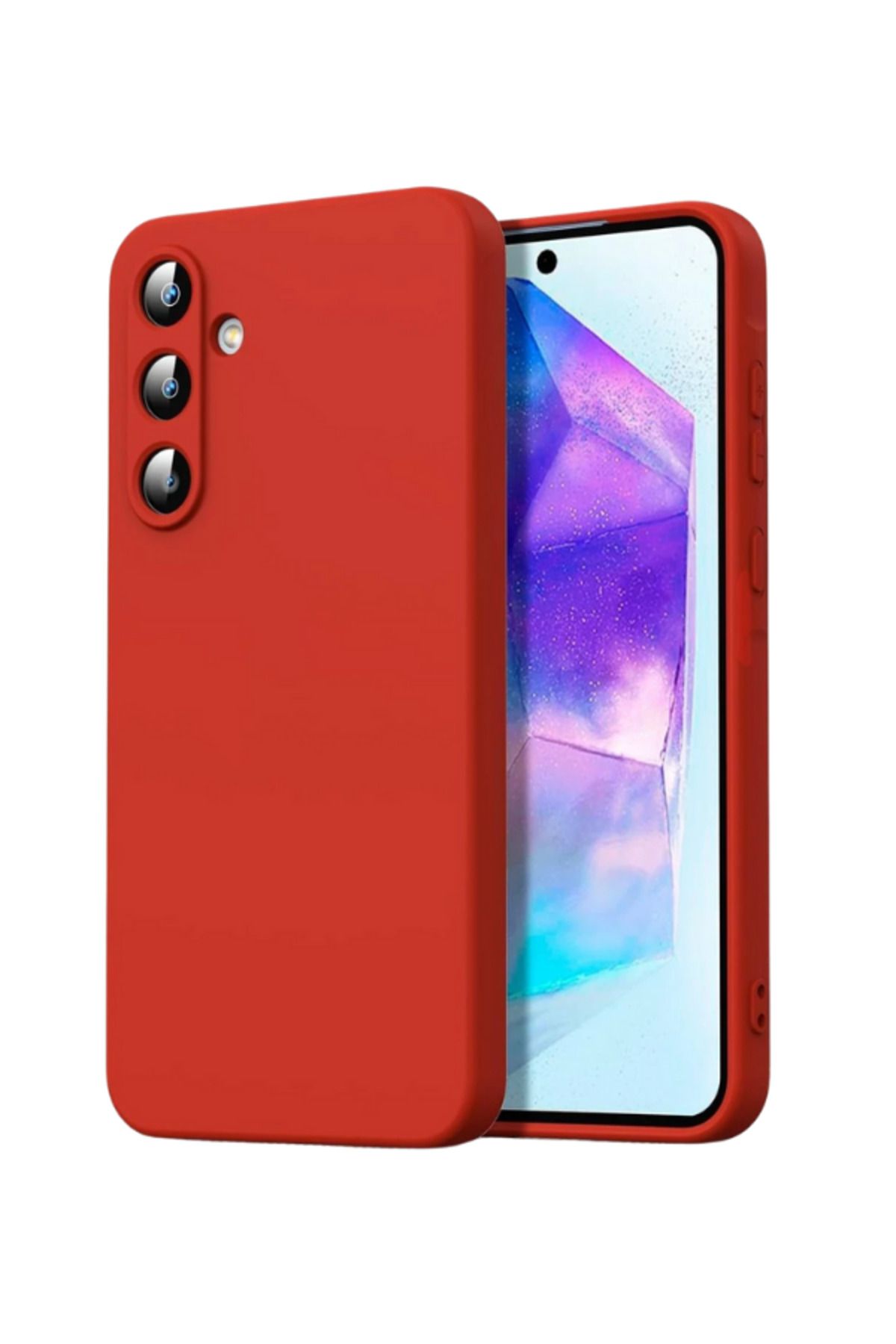 EVAX (ASTARLI) Samsung Galaxy A16 Uyumlu Kamera Yeri Korumalı İçi Kumaş Kadife Astarlı Silikon Kılıf