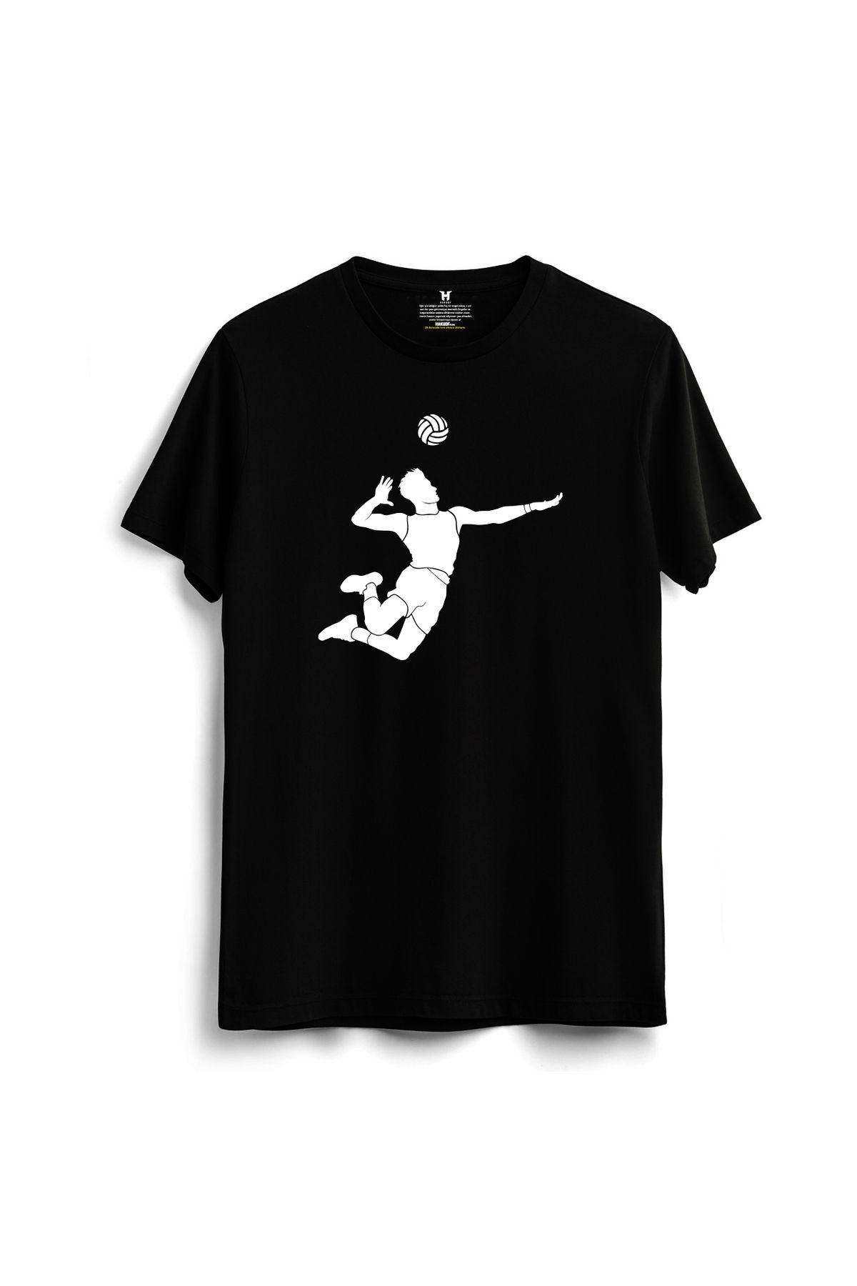 hakuof Pamuklu Voleybol Volleyball Baskılı Tişört T-shirt