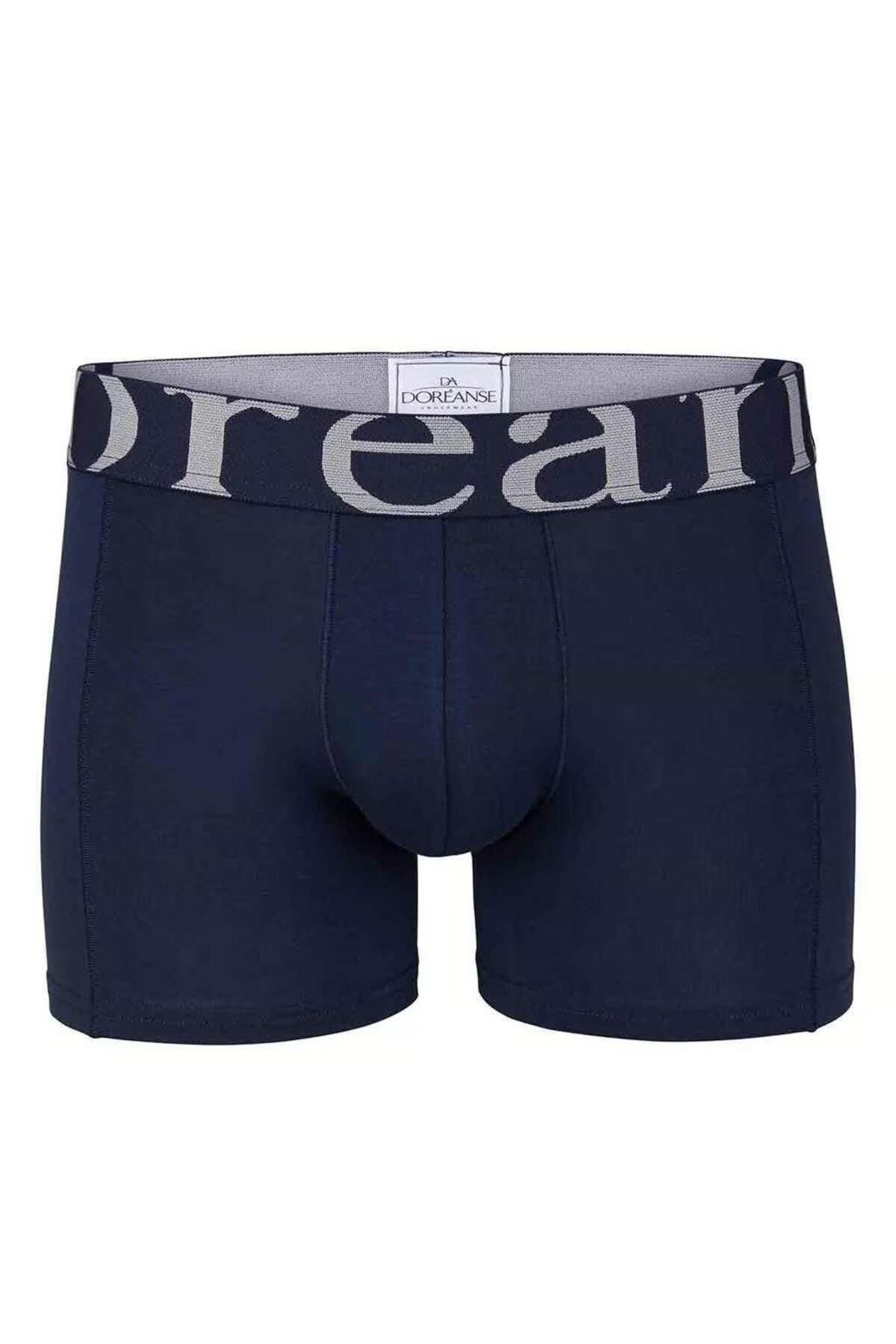 NazikEndam Dore anse Lacivert Erkek Modal Torbalı Normal Paça Boxer 1777