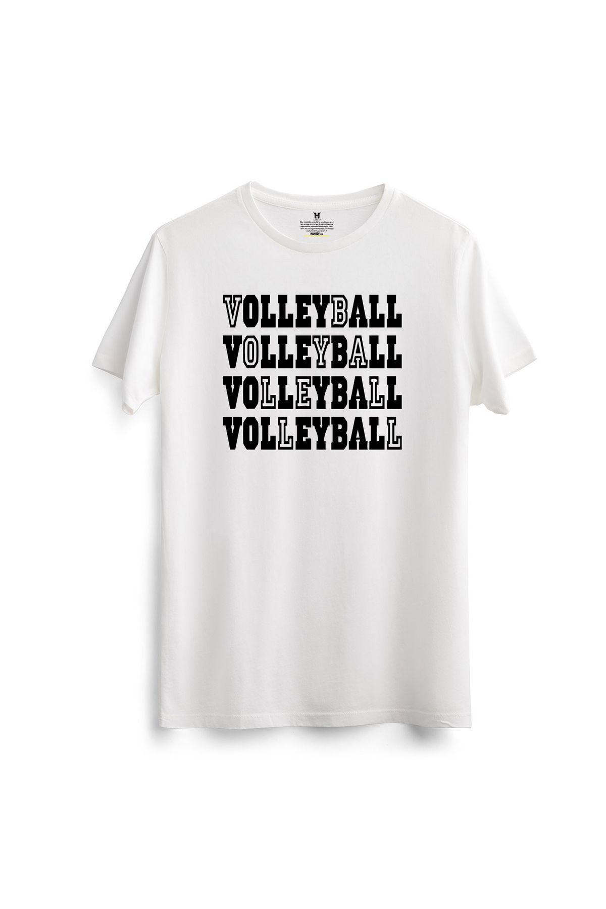 hakuof Baskılı Pamuklu Voleybol Volleyball Spor Tişört T-shirt