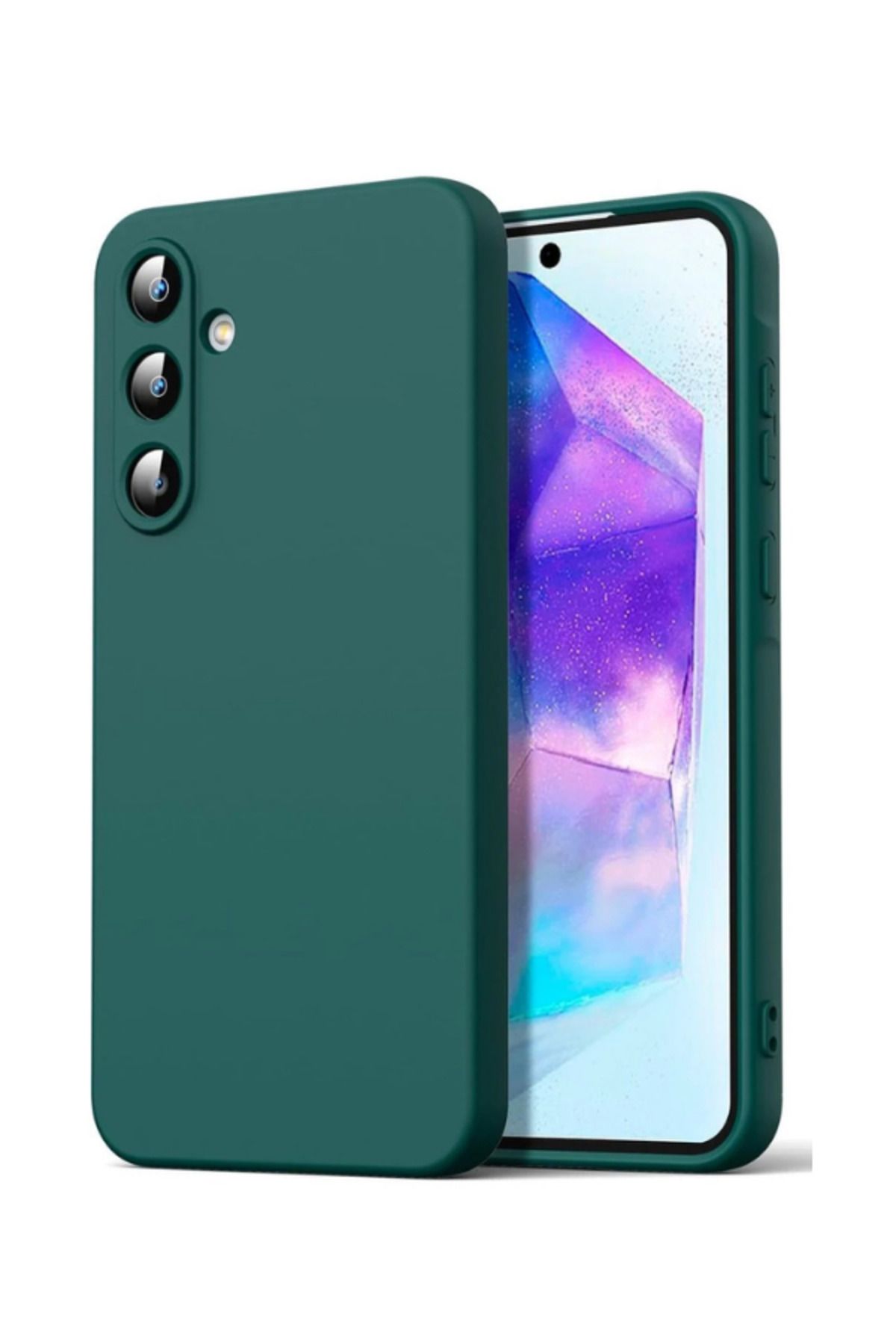 EVAX (ASTARLI) Samsung Galaxy A16 Uyumlu Kamera Yeri Korumalı İçi Kumaş Kadife Astarlı Silikon Kılıf