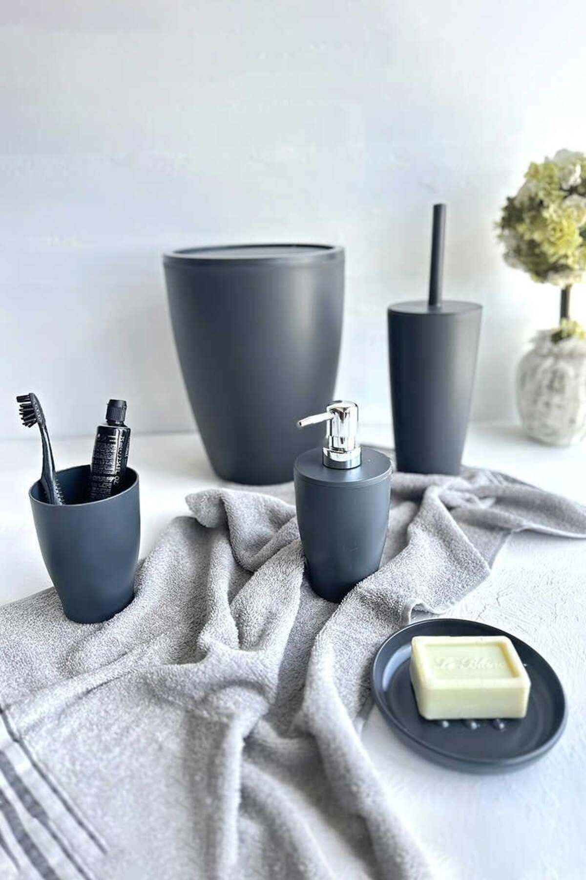 Prima Nova Primanova Pure 5'li Banyo Seti Gri