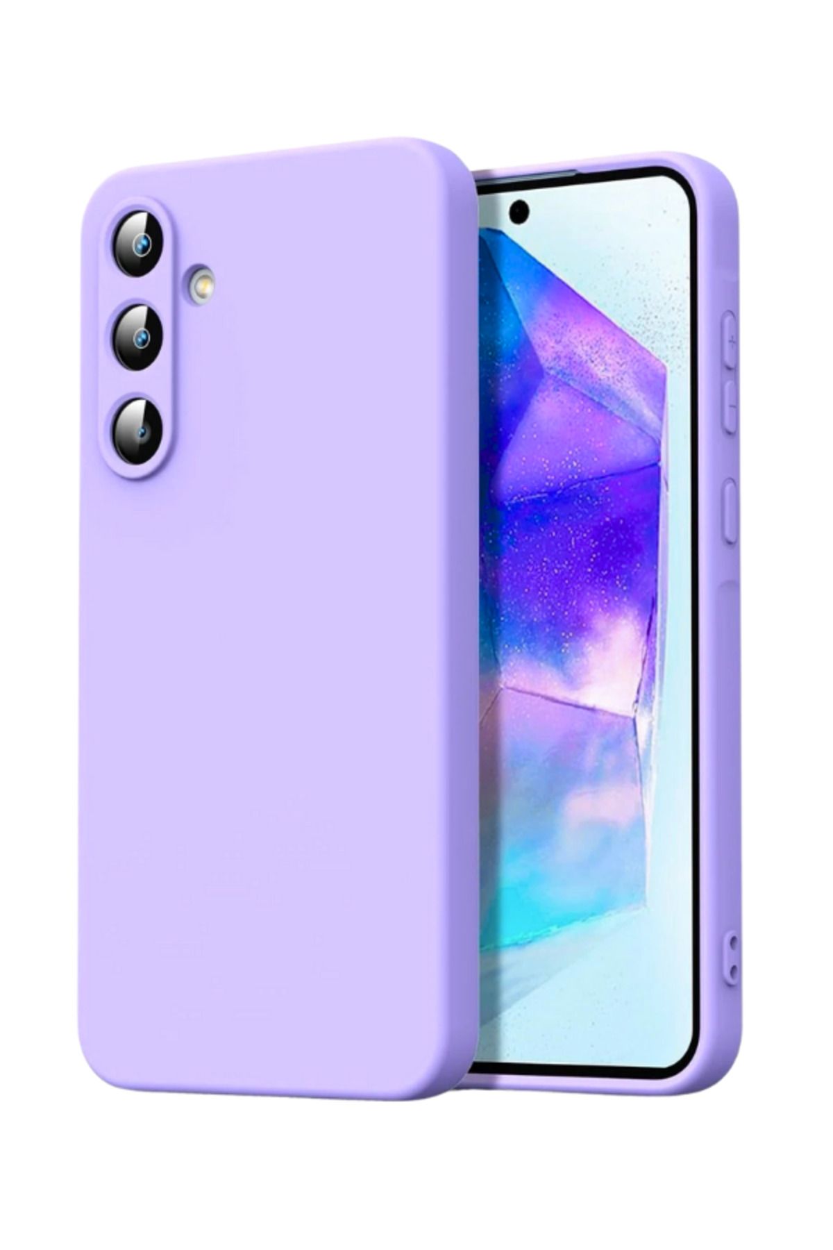 EVAX (ASTARLI) Samsung Galaxy A16 Uyumlu Kamera Yeri Korumalı İçi Kumaş Kadife Astarlı Silikon Kılıf