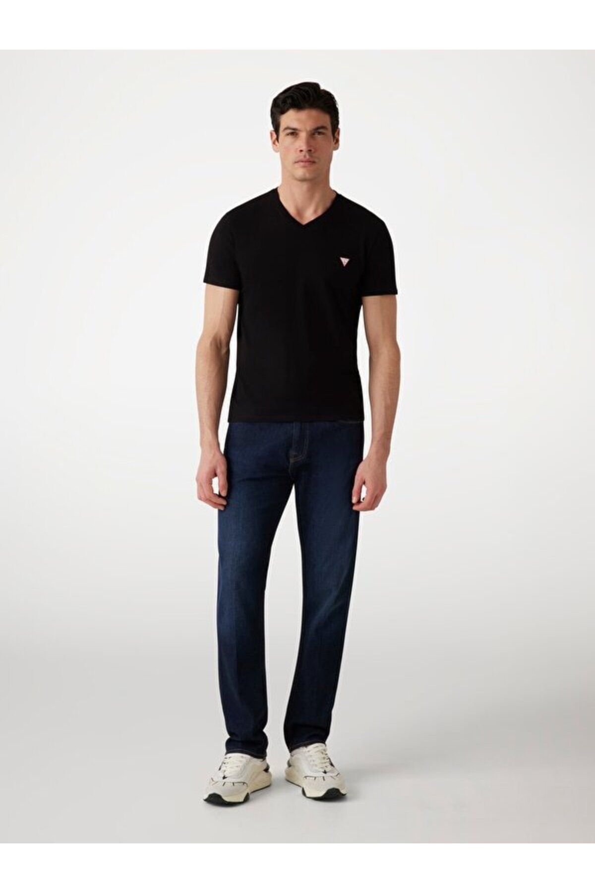 تی شرت مشکی مردانه Slim Fit Core Guess