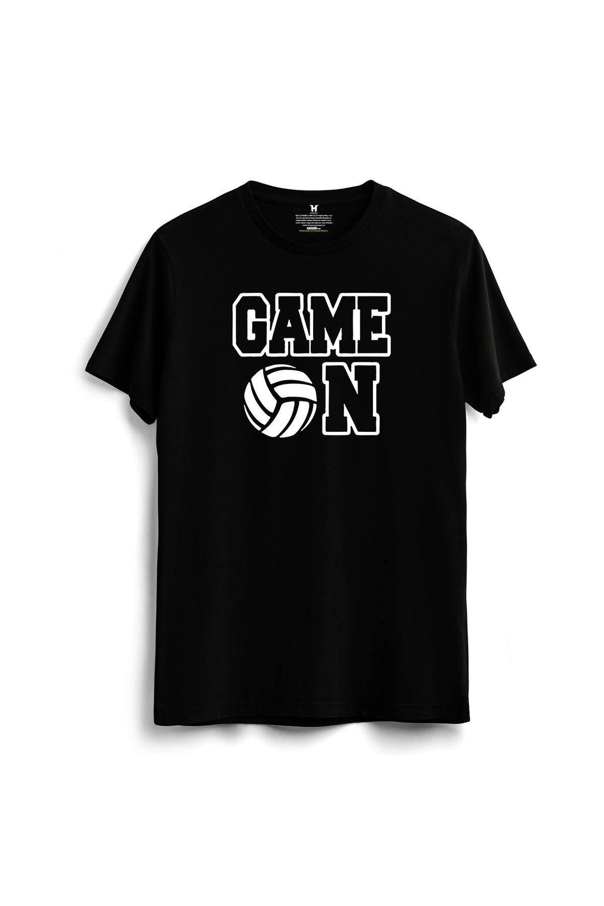 hakuof Pamuklu Voleybol Volleyball Baskılı Tişört T-shirt