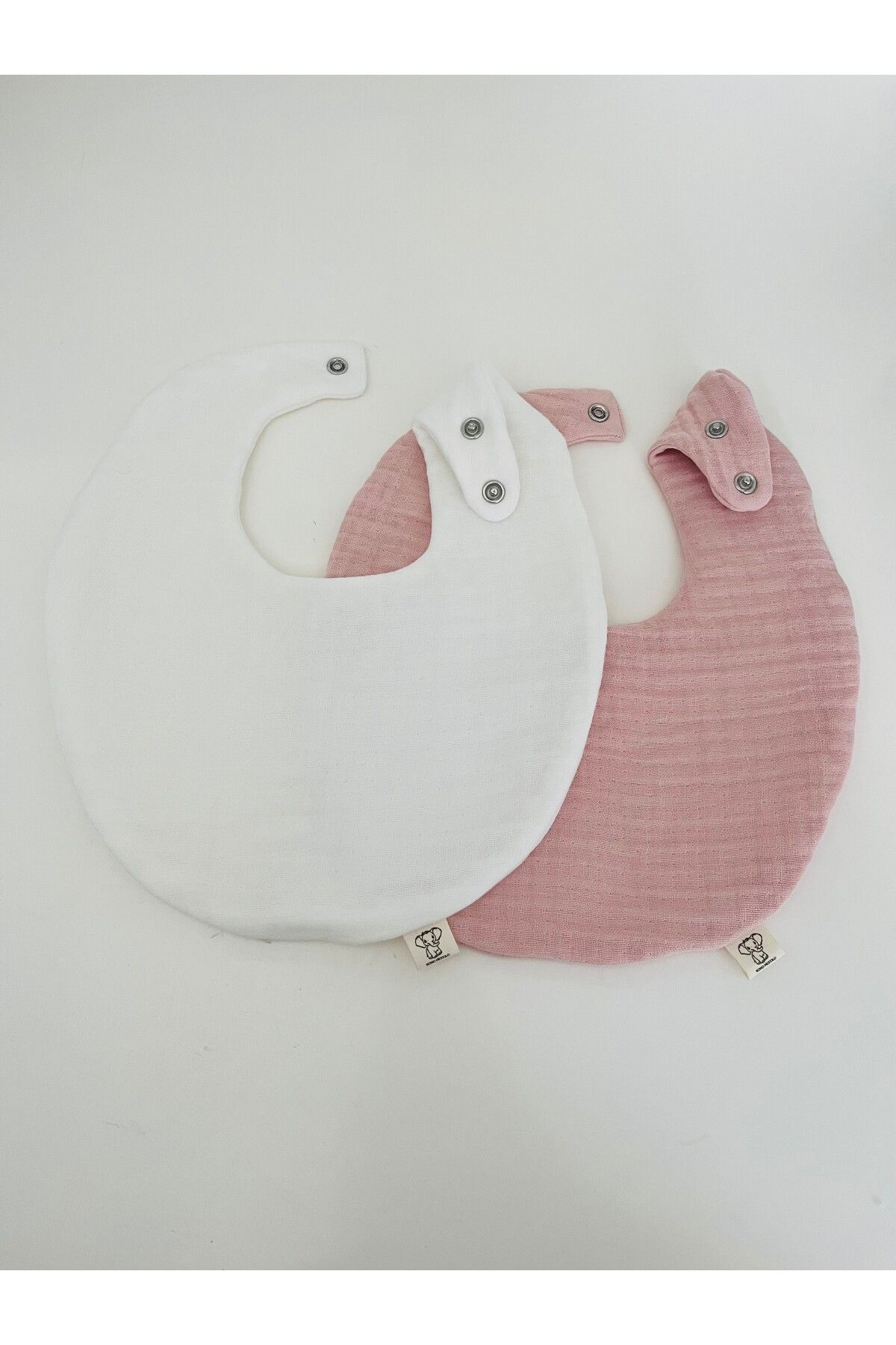 Boho Piccolo Oval 2'li %100 Pamuk Müslin Bebek Önlüğü / Yakalık / Salya Önlüğü