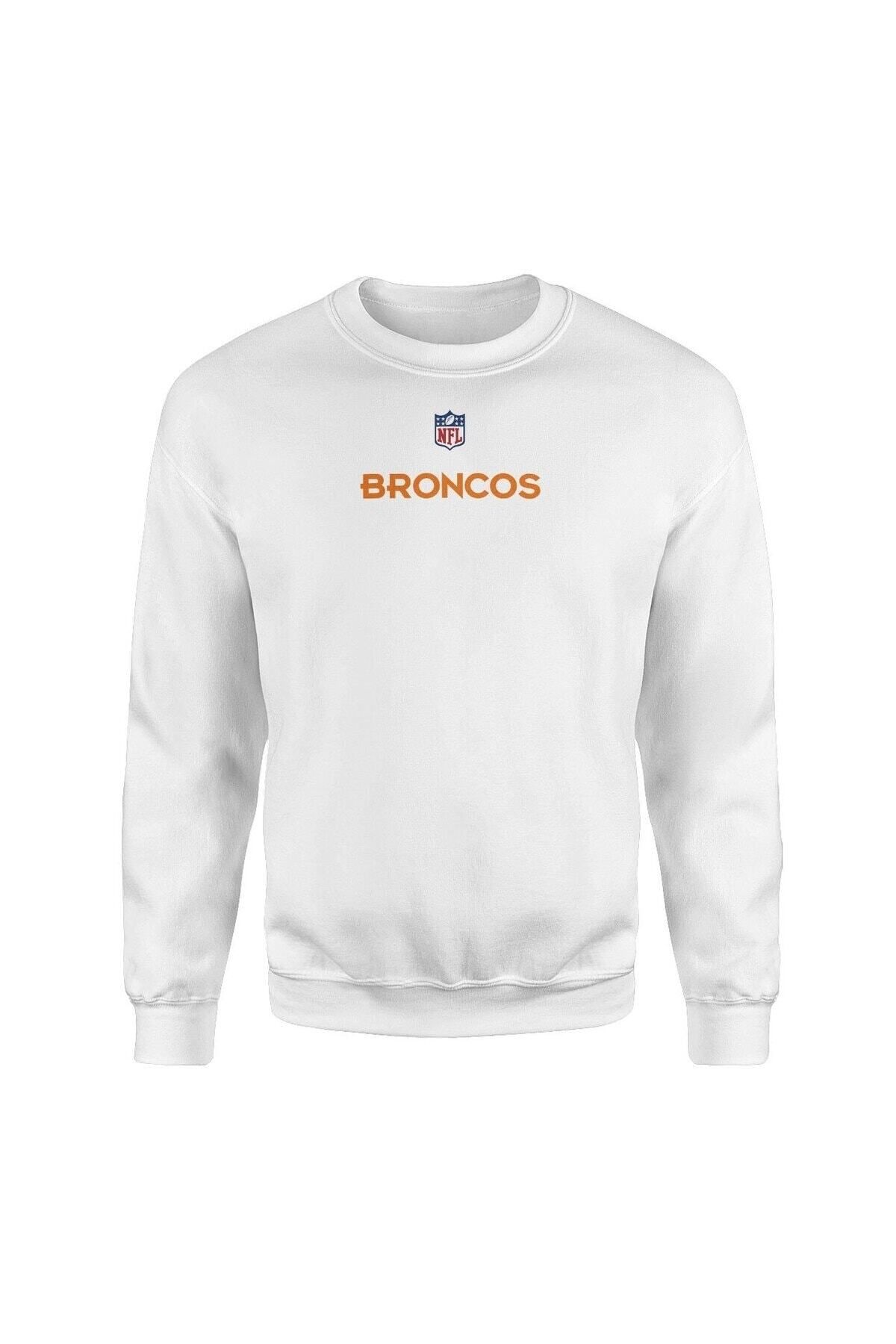 Pisa Art Denver Broncos Iconic Beyaz Sweatshirt
