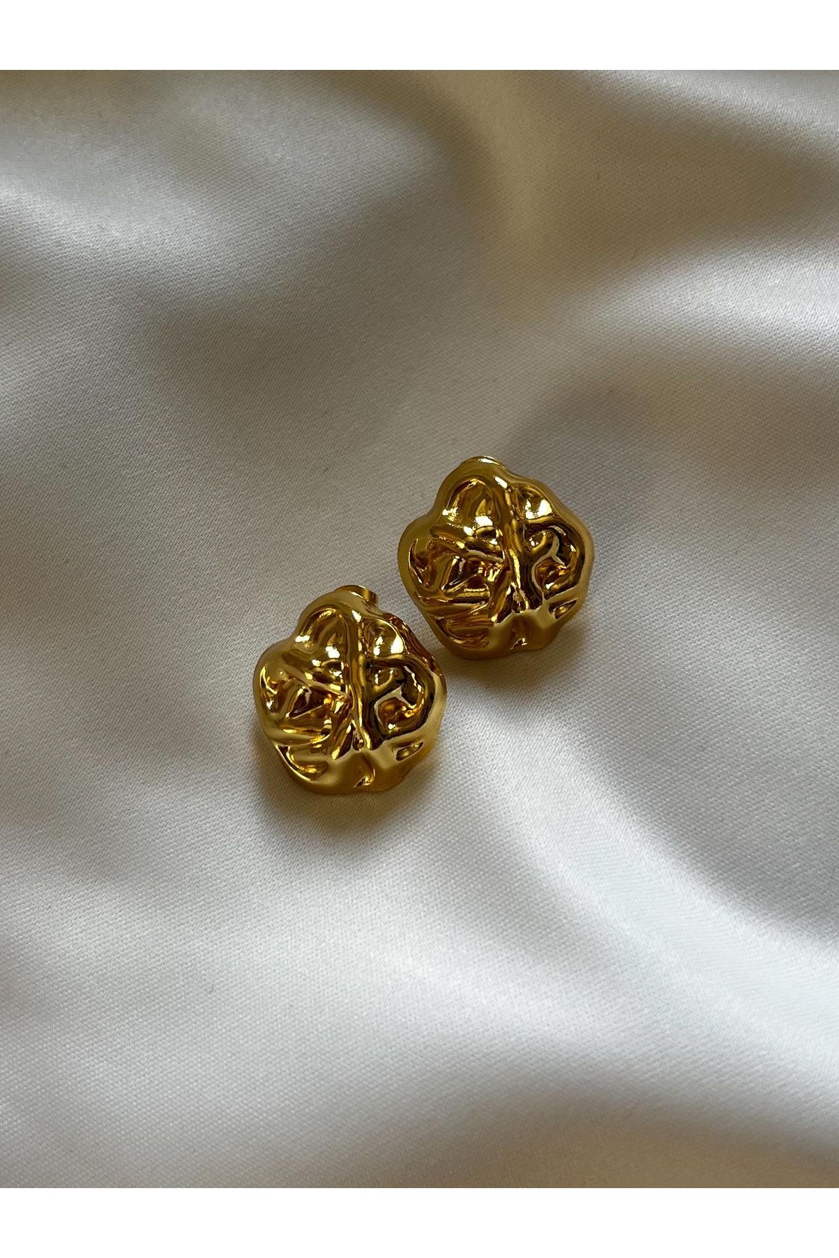 MODA Vintage Çelik Gold Küpe