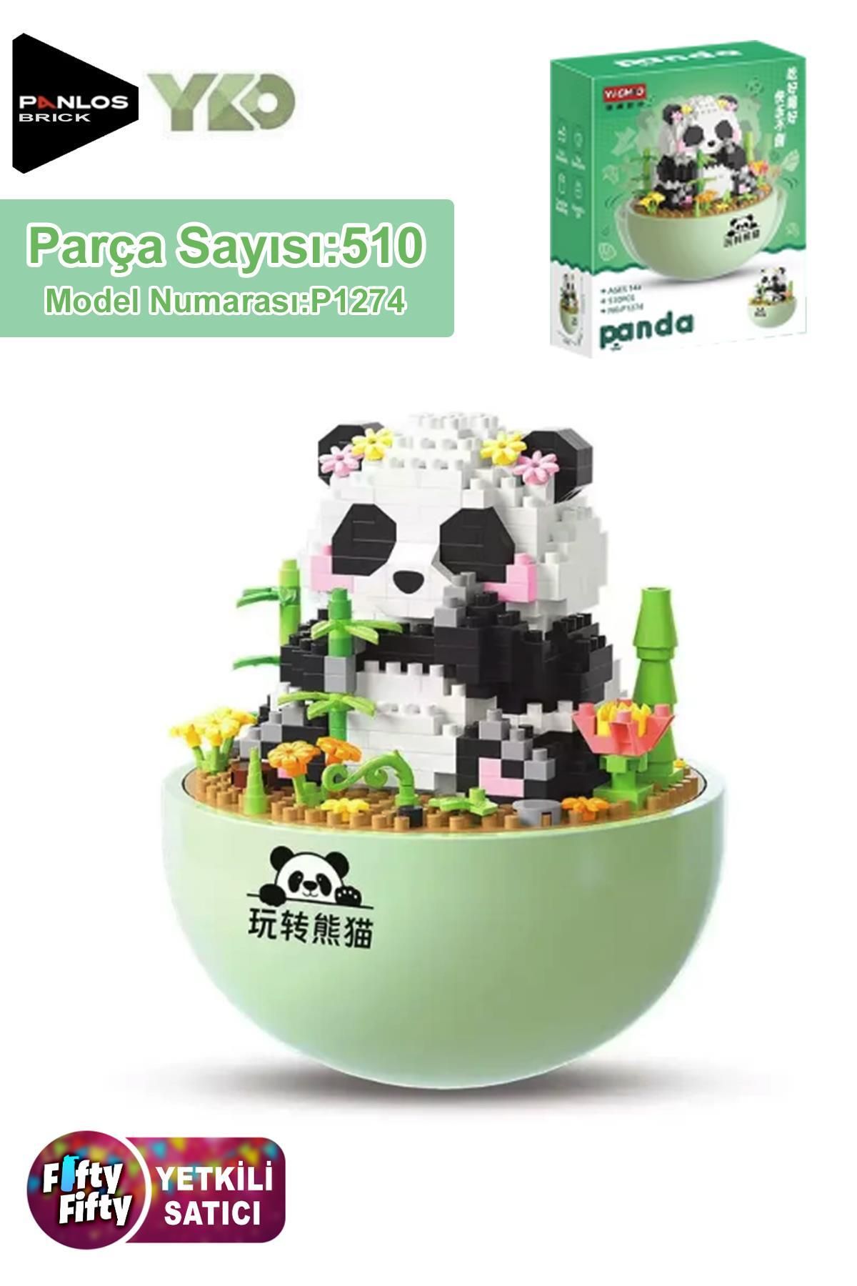 Vagonlife Panlos Yko Serisi Dekoratif ve Koleksiyonluk Panda Modeli 510 Parça Yapım Seti -FFP1274