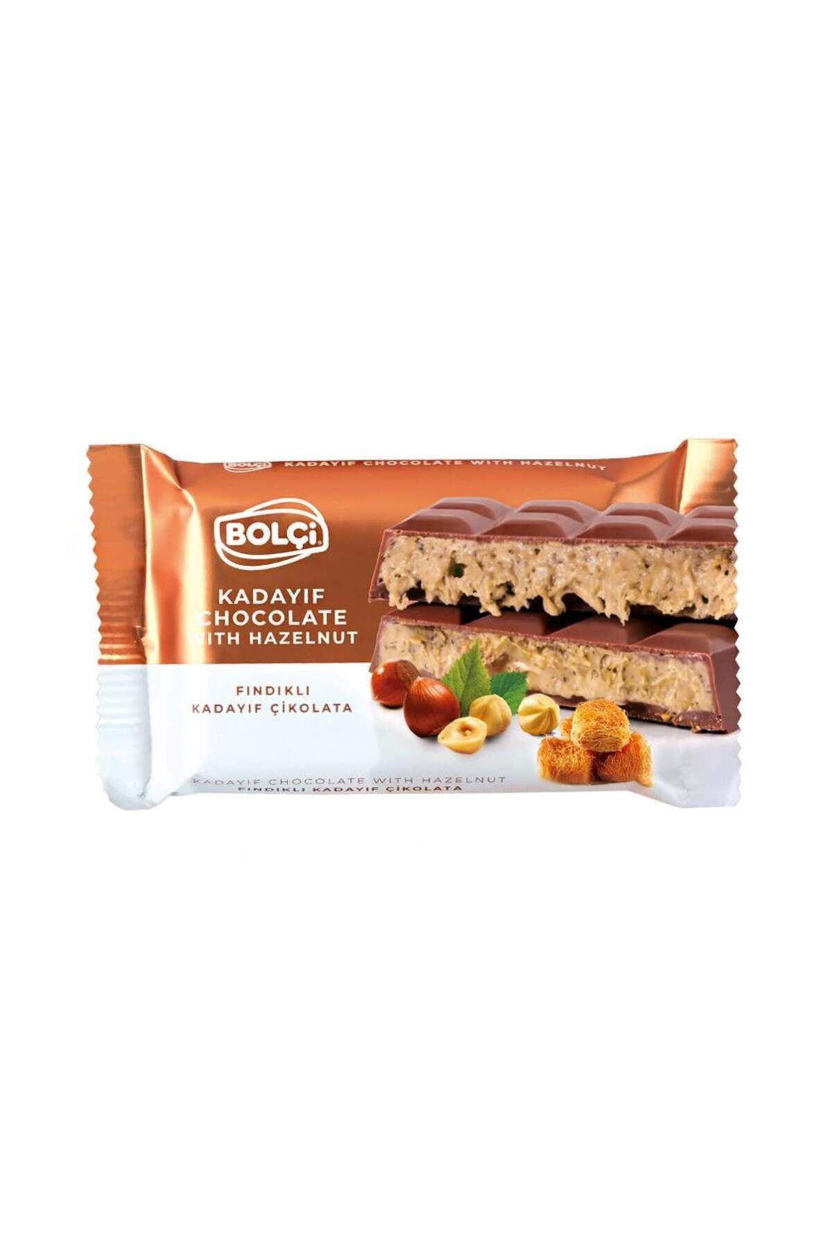 Bolçi Dubai Çikolatası Fındıklı Kadayıf Dolgulu Sütlü Çikolata 65g x 5 adet