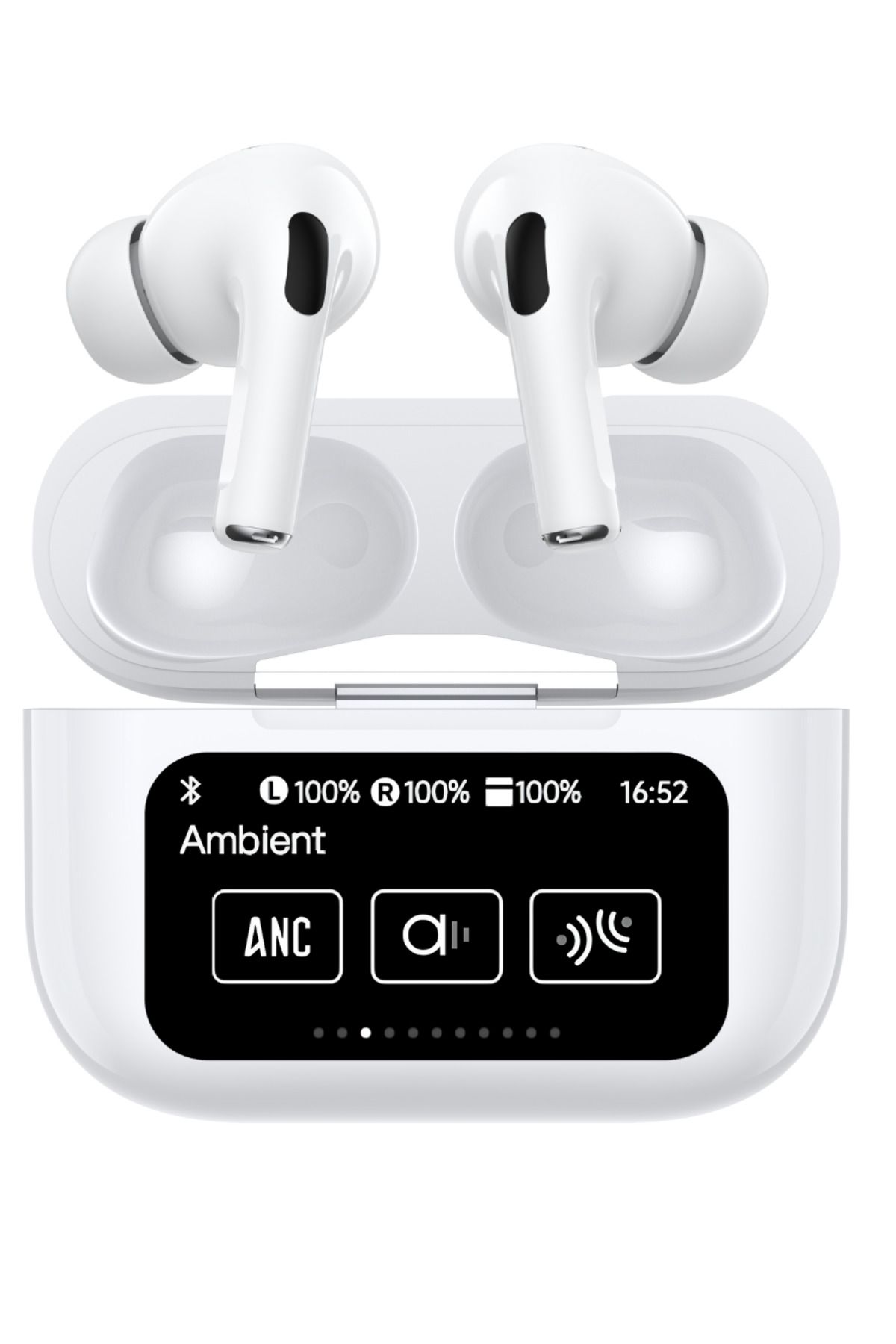 LOGIA Lexia Dokunmatik Led Ekranlı Bluetooth Kulaklık Touch Lite Beyaz Renk Bluetooth Kulaklık