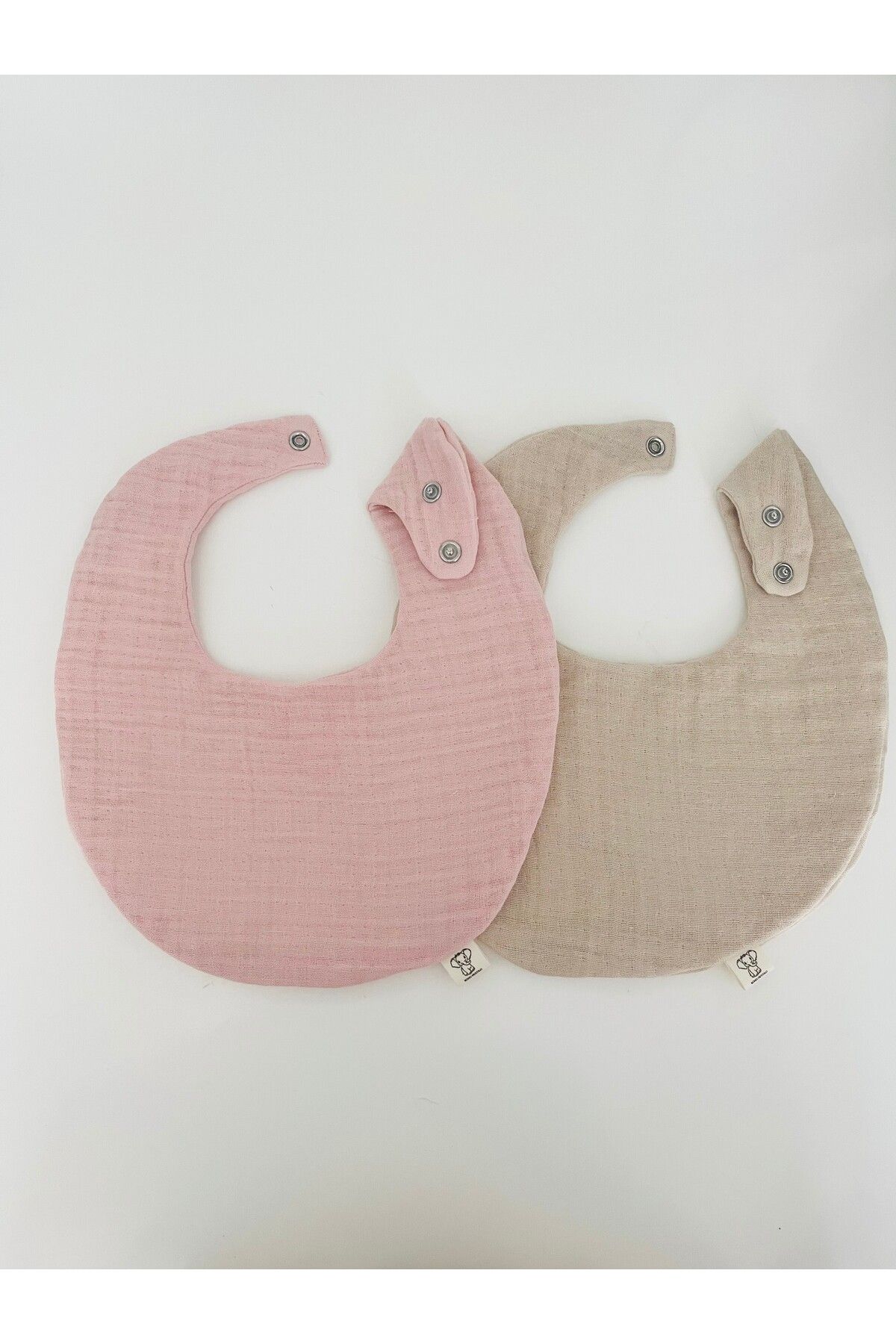 Boho Piccolo Oval 2'li %100 Pamuk Müslin Bebek Önlüğü / Yakalık / Salya Önlüğü