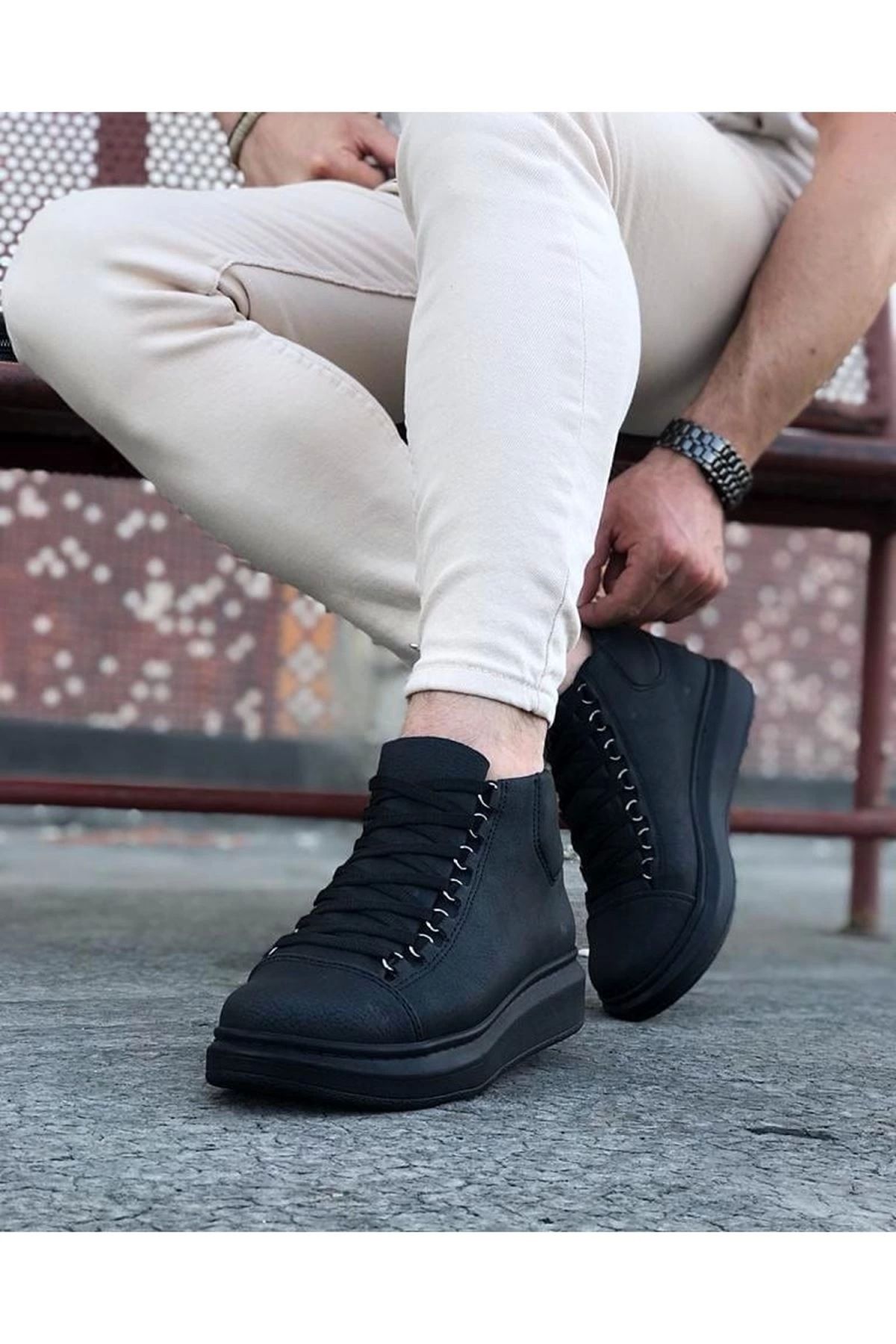 POLEXP Yarım Bilek Bot Kömür Sneakers