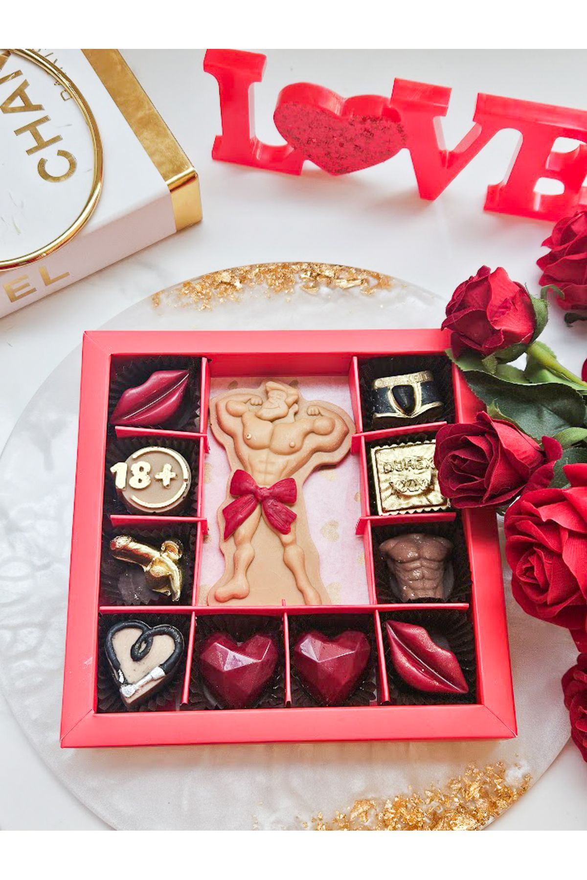 ksana choco Sürprizli Çikolata Kutusu – Eğlenceli ve Romantik Butik Tasarım | El Yapımı Belçika Çikolatası
