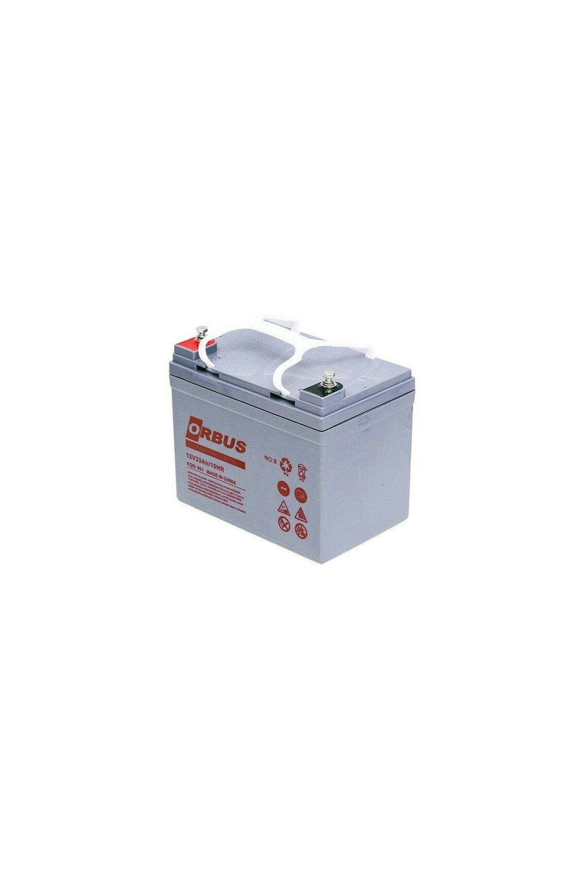 ORBUS 12 VOLT 33 AMPER JEL ENGELLİ SANDALYE AKÜSÜ ORBUS 190*130*167 mm.11 kg.