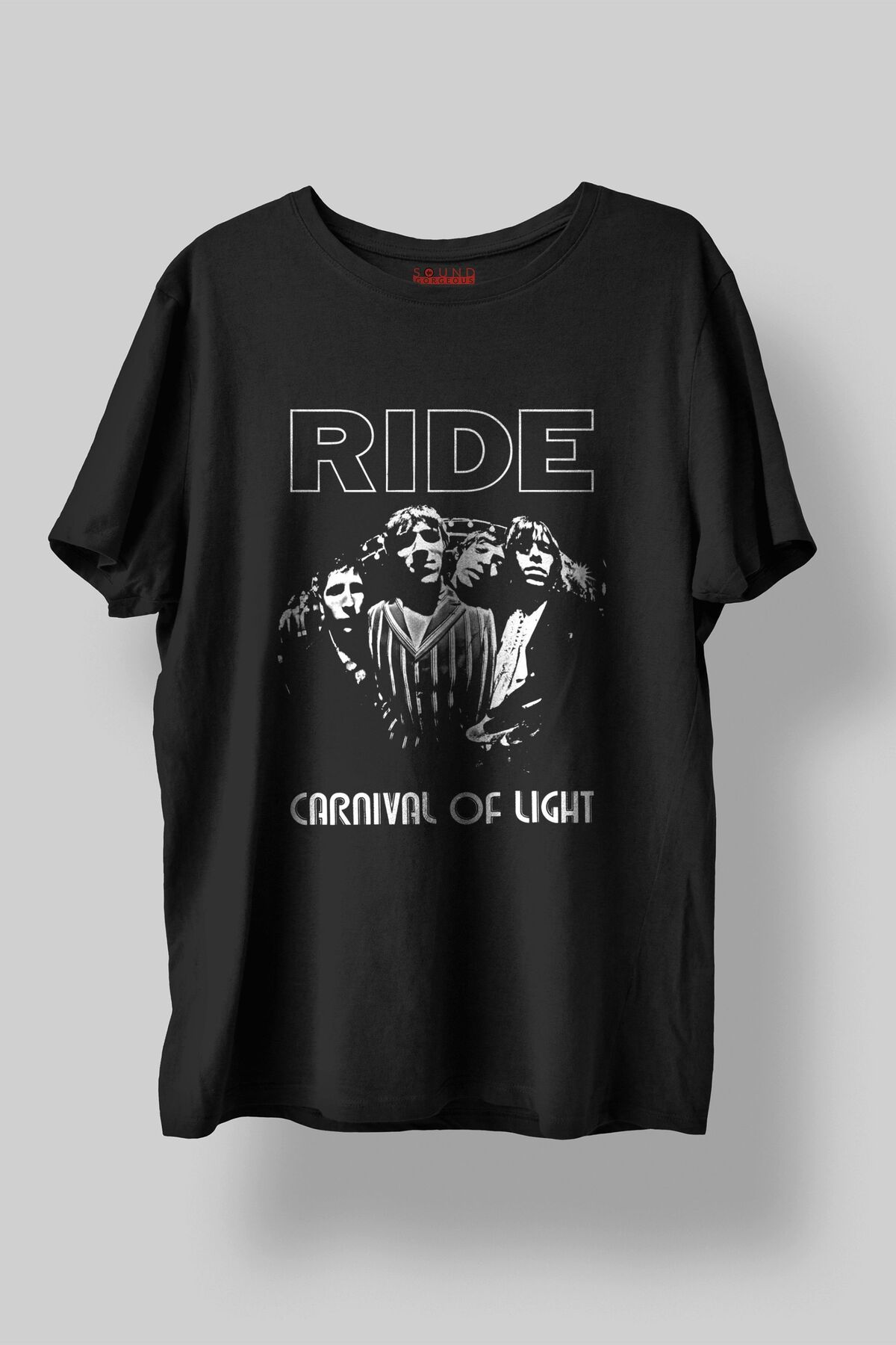Sound Gorgeous Ride Baskılı Regular Fit Unisex Siyah T-Shirt %100 Pamuk No:474