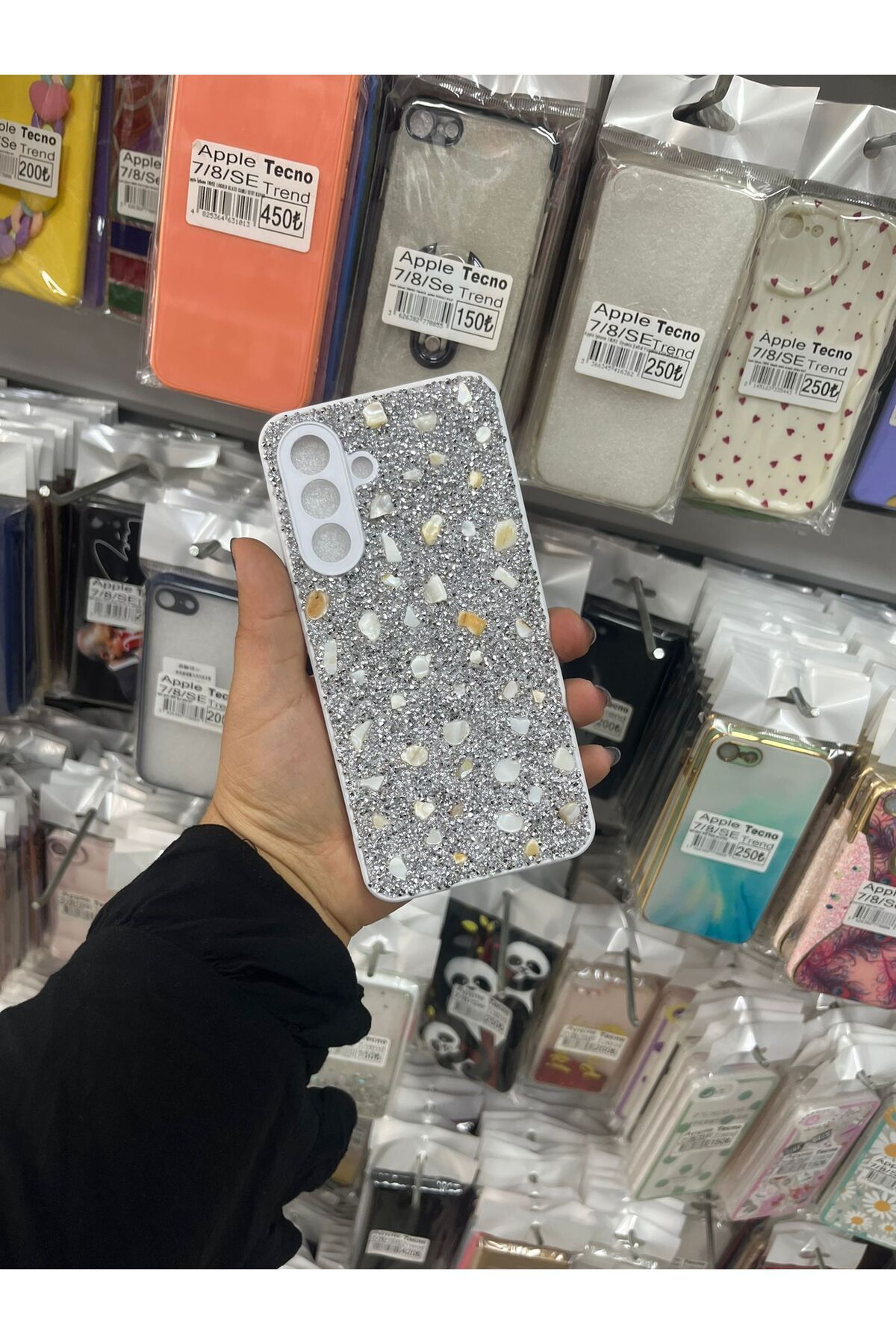 TECNOTREND Galaxy A56 Kılıf Parlak Taşlı Tasarım Pırlanta Kapak